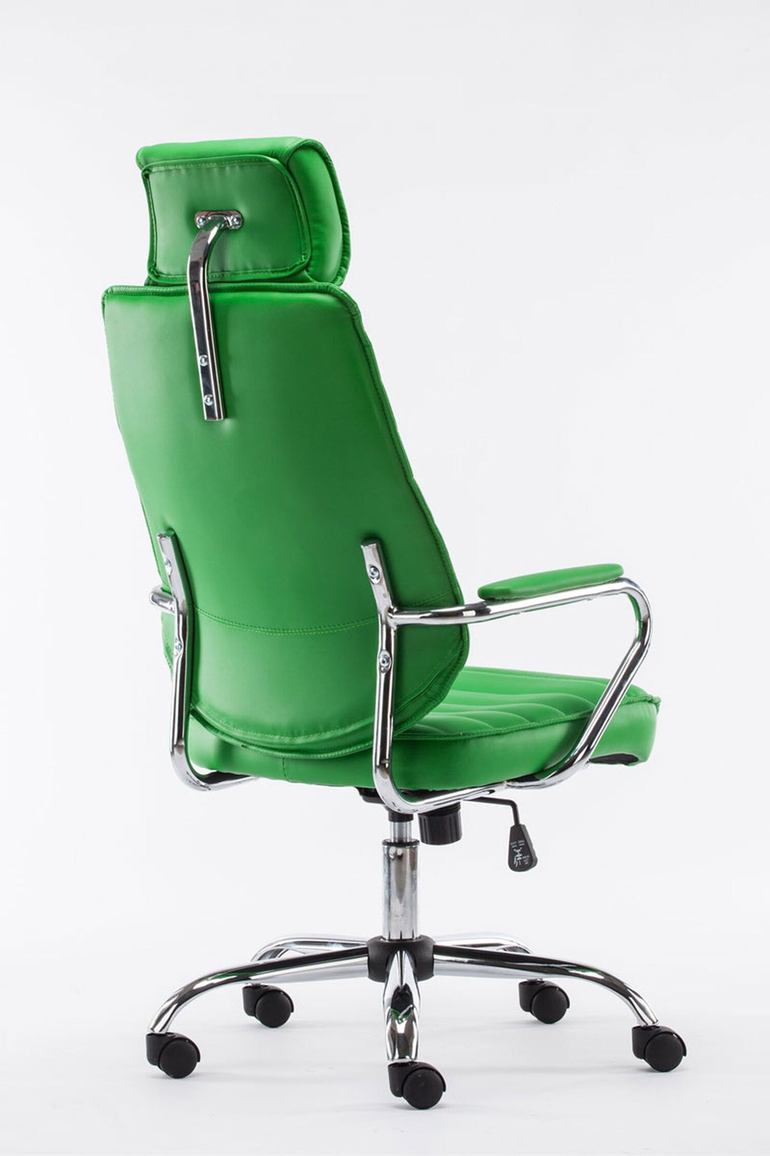 Kunstleder TPFLiving Metall Rocket Sitz: höhenverstellbar und drehbar XXL), grün (Schreibtischstuhl, chrom Chefsessel, - 360° Bürostuhl Gestell: Rückenlehne - Bürostuhl bequemer Drehstuhl, mit