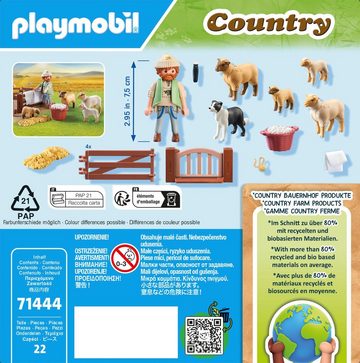 Playmobil® Konstruktions-Spielset Junger Schäfer mit Schafen (71444), Country, (69 St), teilweise aus recyceltem Material; Made in Europe