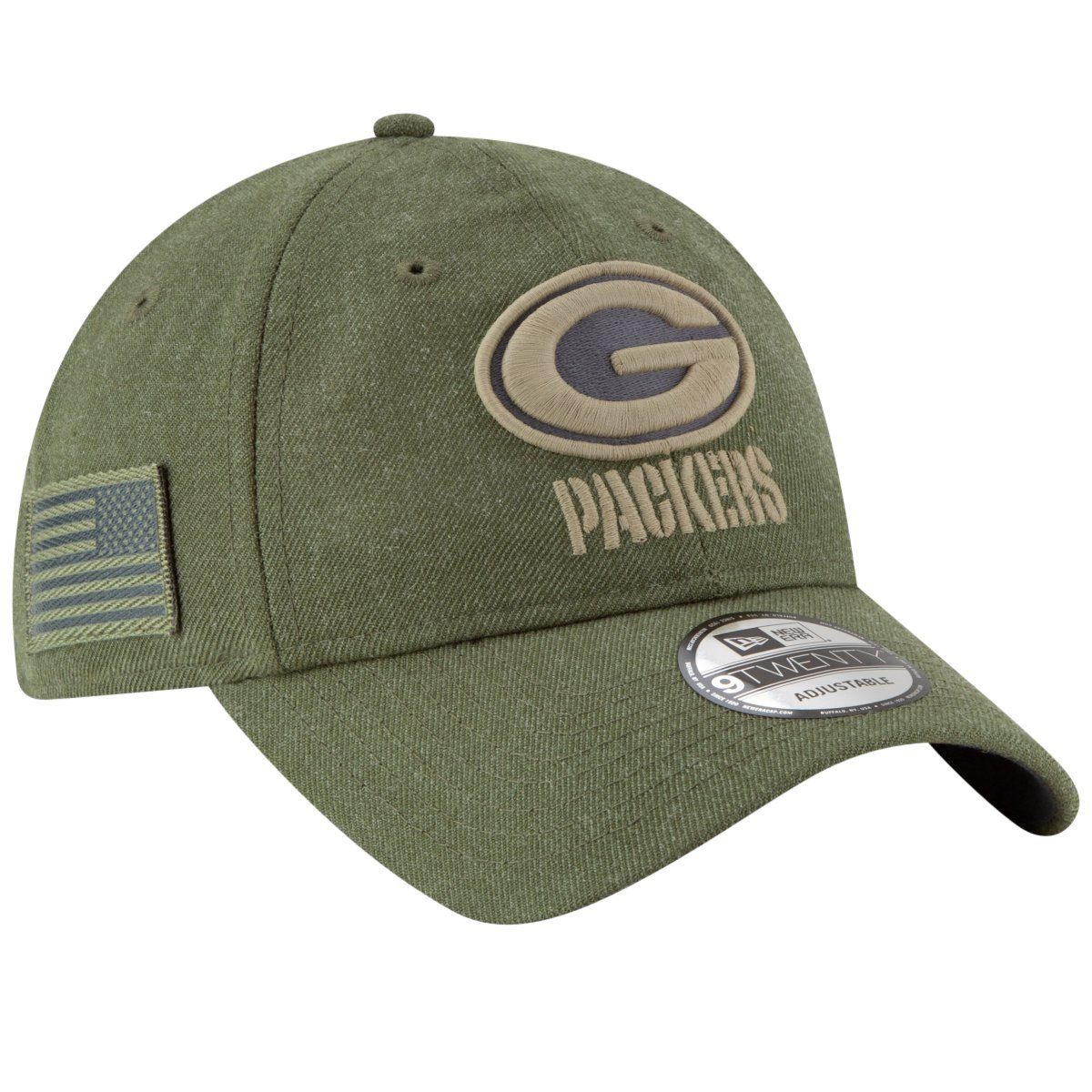 New Era Baseball Cap 9Twenty Strapback NFL Salute to Service Green Bay Packers