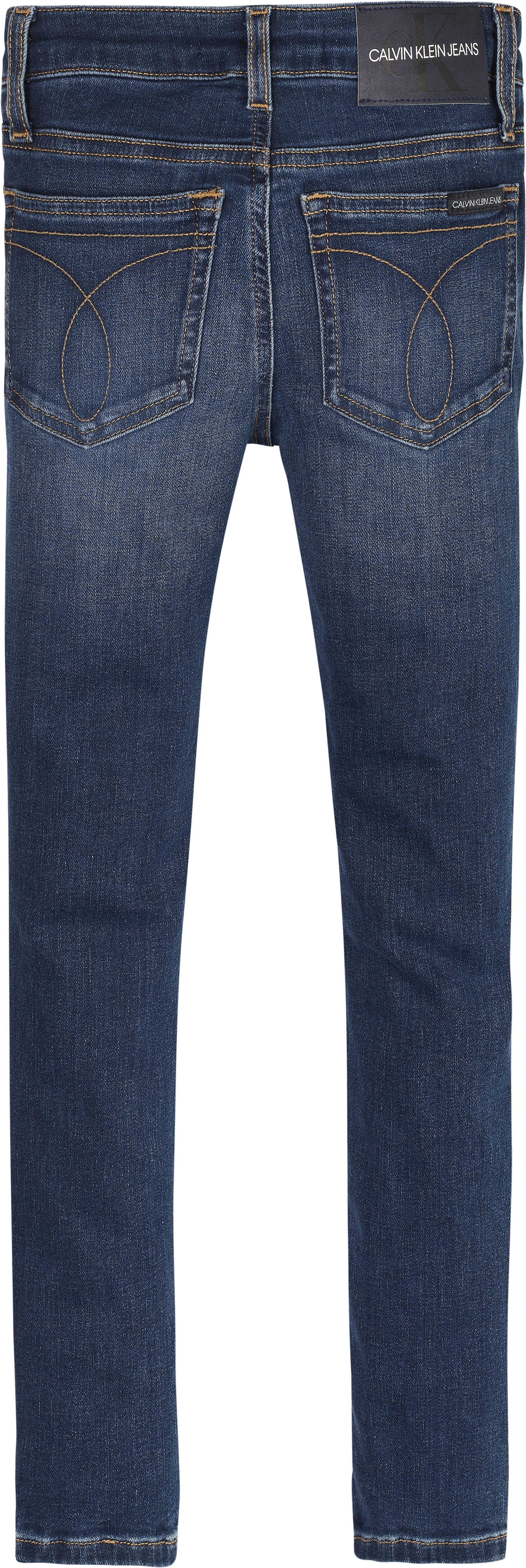 Kinder Teens (Gr. 128 - 182) Calvin Klein Jeans Stretch-Jeans SKINNY MR ESS DARK BLUE