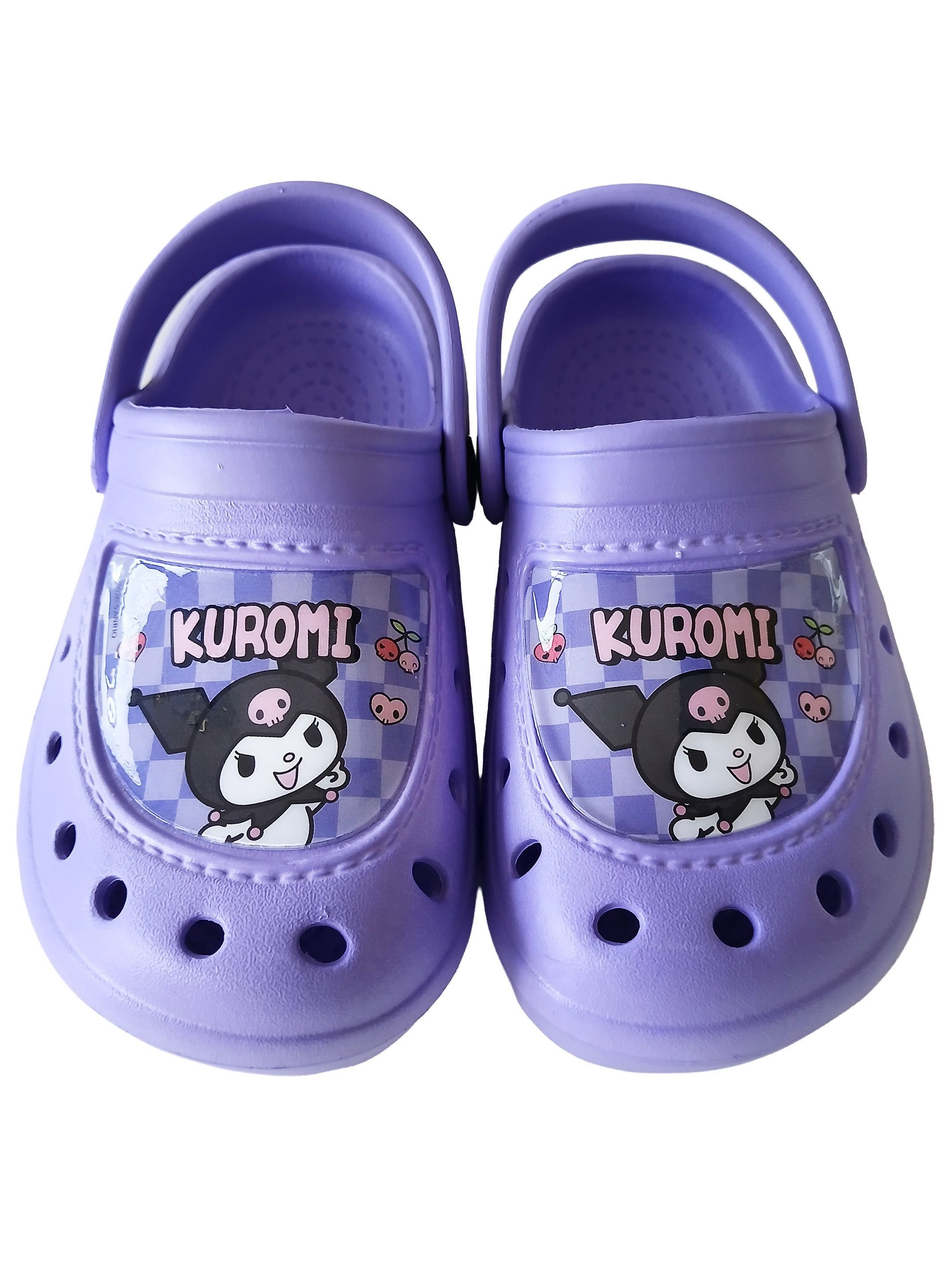 United Labels® Hello Kitty Clogs Kuromi kariert Sandalen Pantoletten Hausschuhe Badesandale