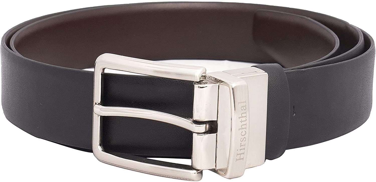 Hirschthal Ledergürtel Herren Leder-und Kunstleder-Wendegürtel Schwarz/Brau günstig online kaufen