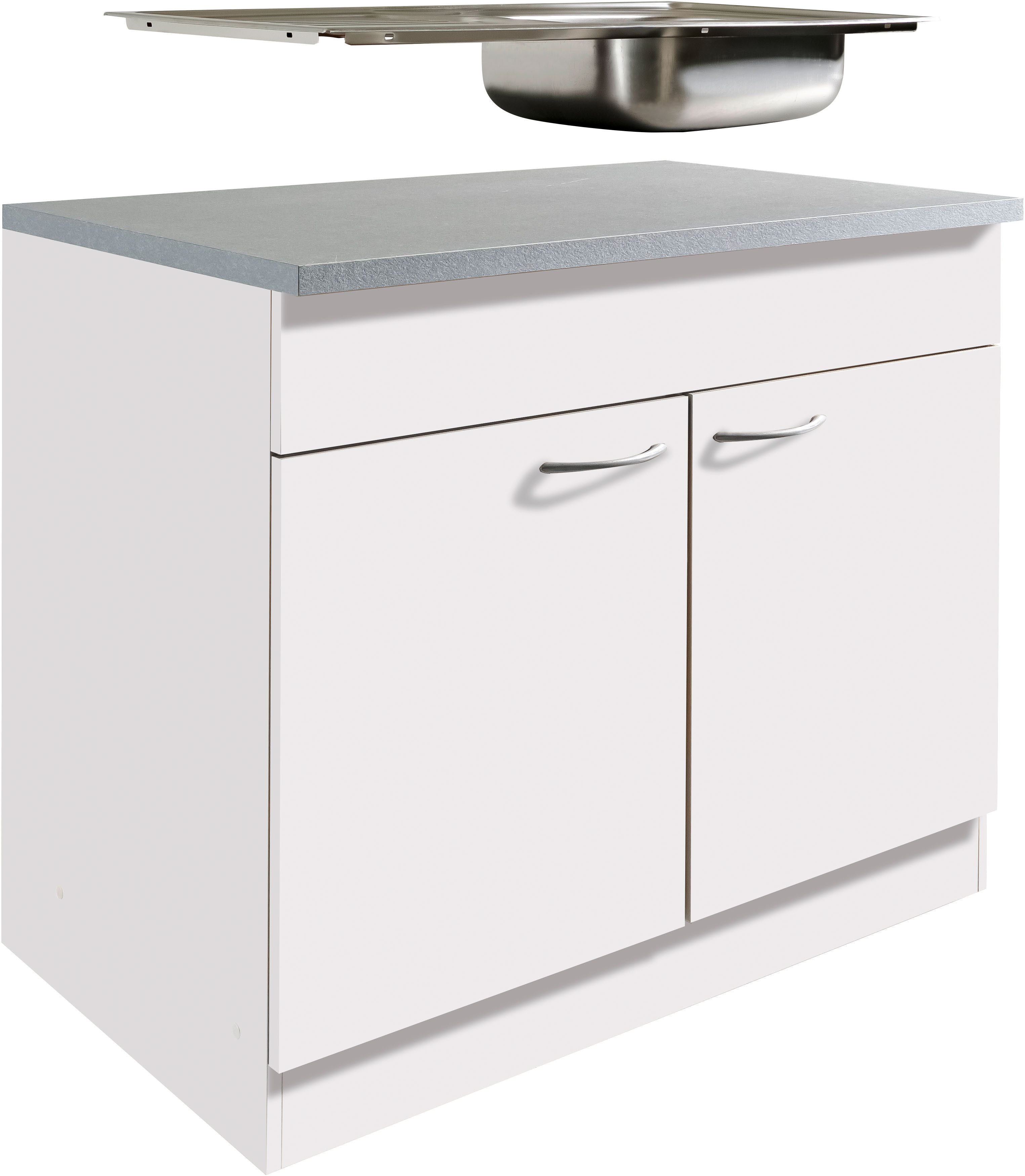 wiho Küchen Spülenschrank Kiel 100 cm günstig online kaufen