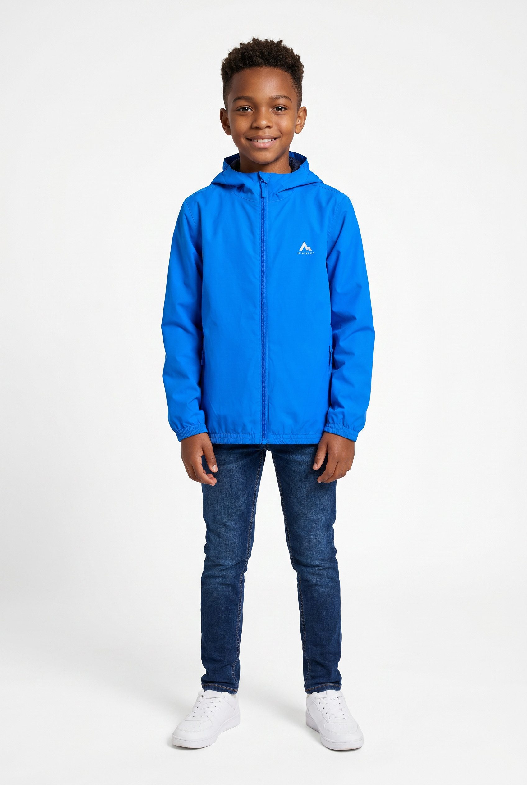 McKINLEY Regenjacke KI.-REGENJACKE KEREOL III J für Kinder, mit sportlichem Design, aus 100 % Polyester