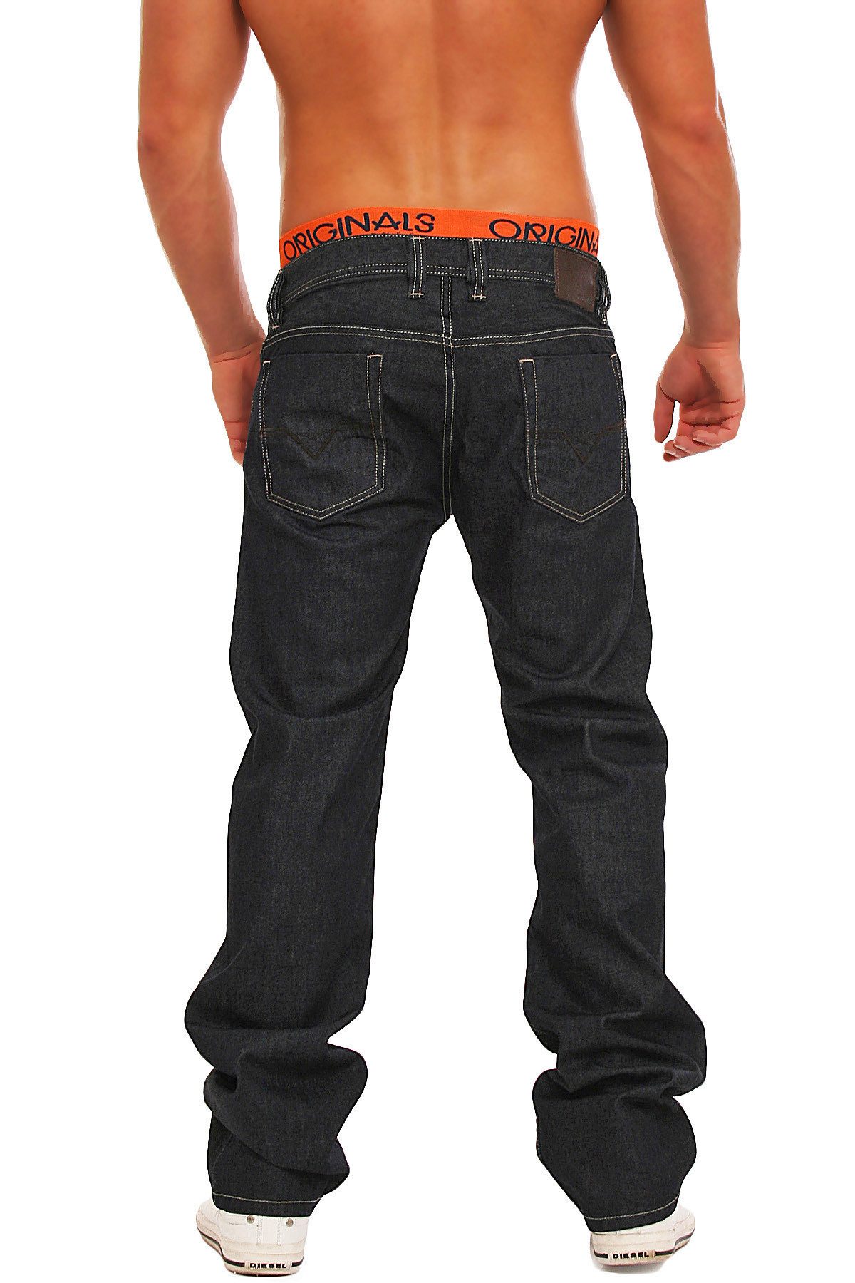 Diesel Regular-fit-Jeans Diesel Herren Viker-R-Box 0088Z 5-Pocket-Style, ohne Stretch