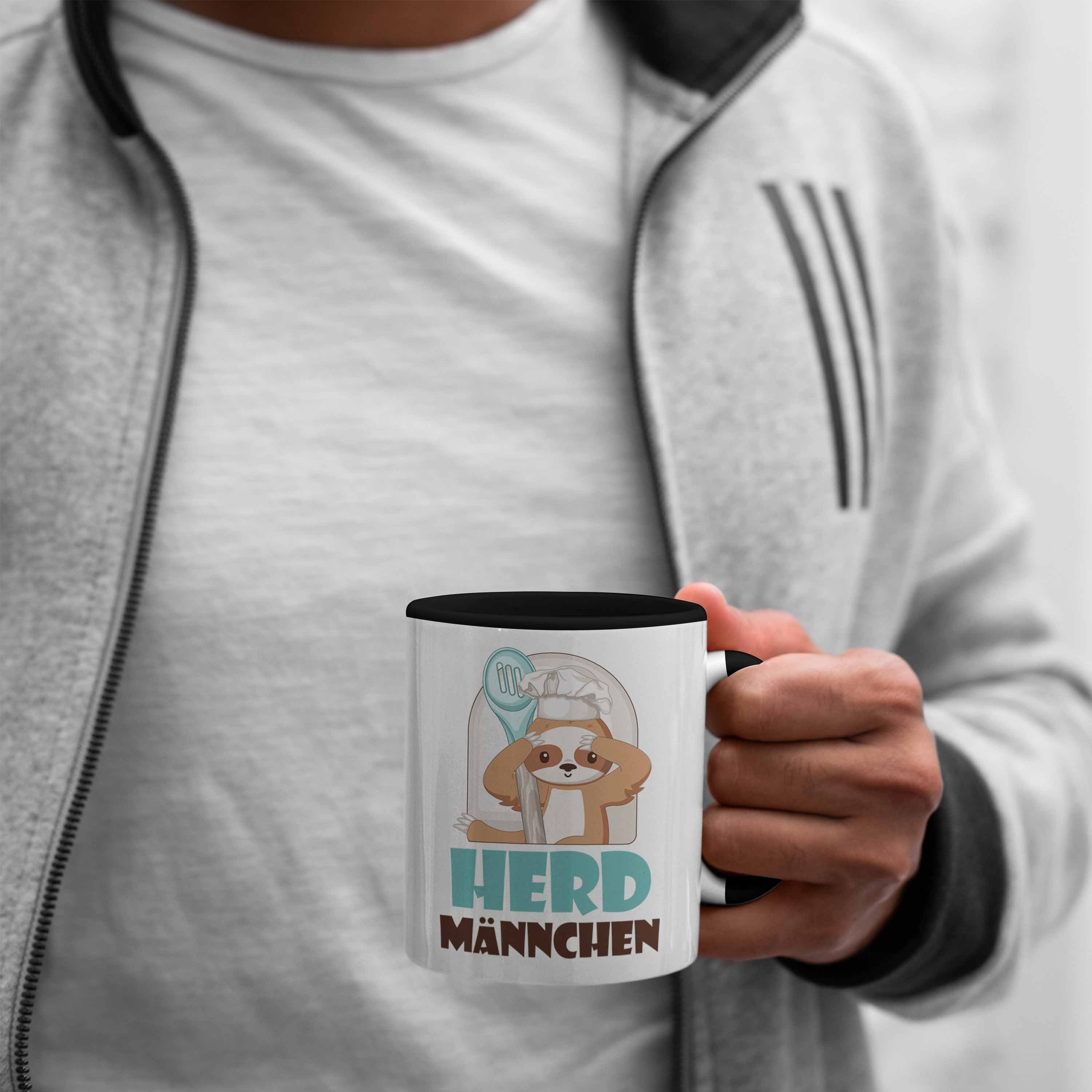 - Schwarz Herd-Männchen Koch Tasse Tasse Trendation Geschenk für Köche Geschenkiee Trendation