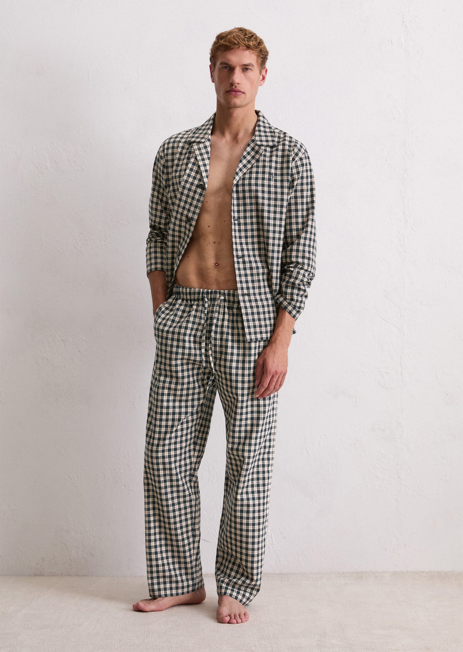 Marc O'Polo Loungehose Cozy Flannel mit Gummizug und Bindeband, Cotton, ger günstig online kaufen