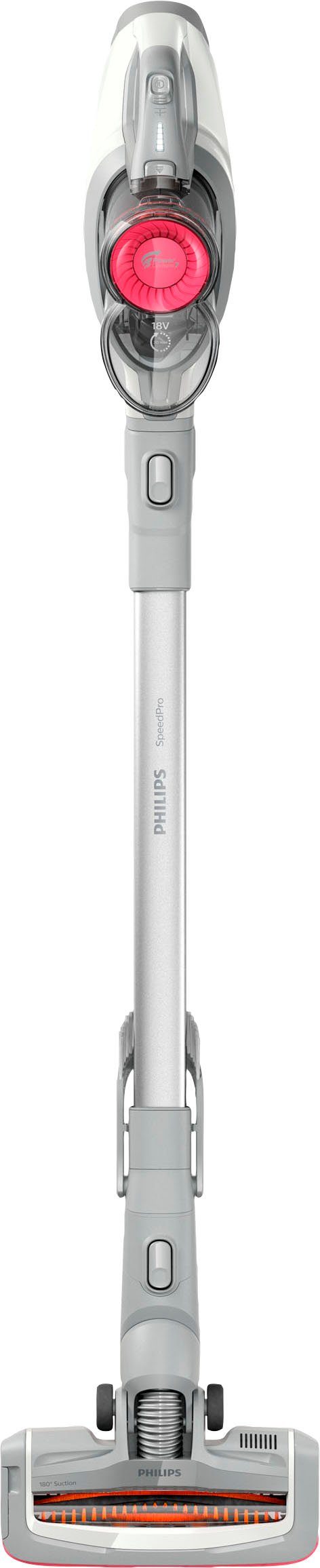 Philips Akku-Stielstaubsauger FC6723/01 SpeedPro, beutellos, 180°-Saugdüse, 30 Akkulaufzeit, Min. weiß