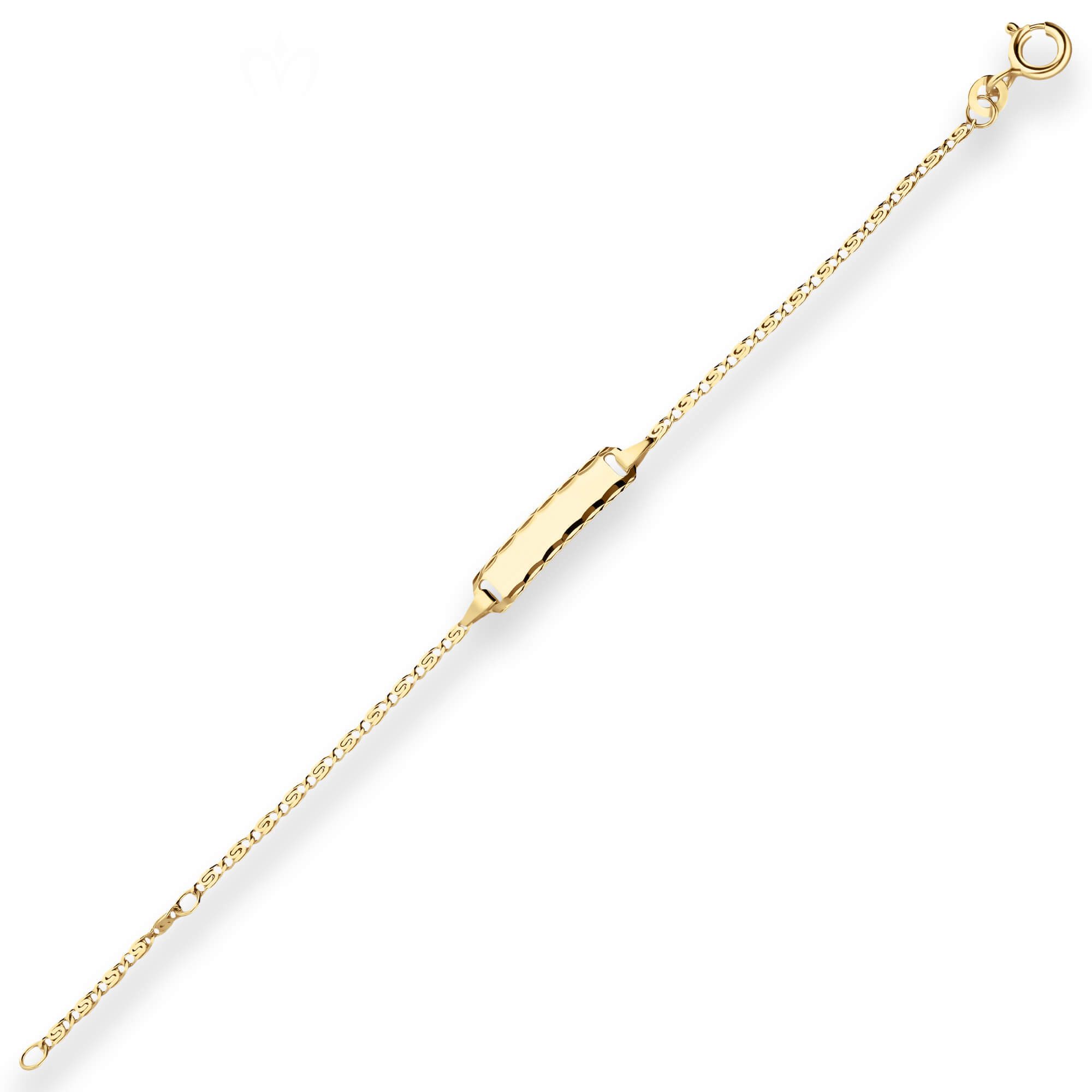 Schmuck Krone Goldarmband 1,6mm Id-Armband S-Panzerkette aus 585 Gelbgold 12cm, Gold 585
