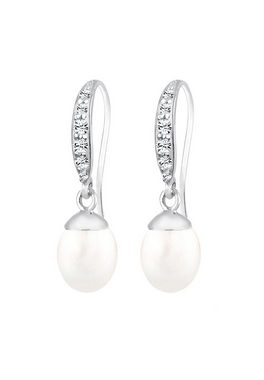 Elli Paar Ohrhänger Süßwasserzuchtperlen Kristalle Silber