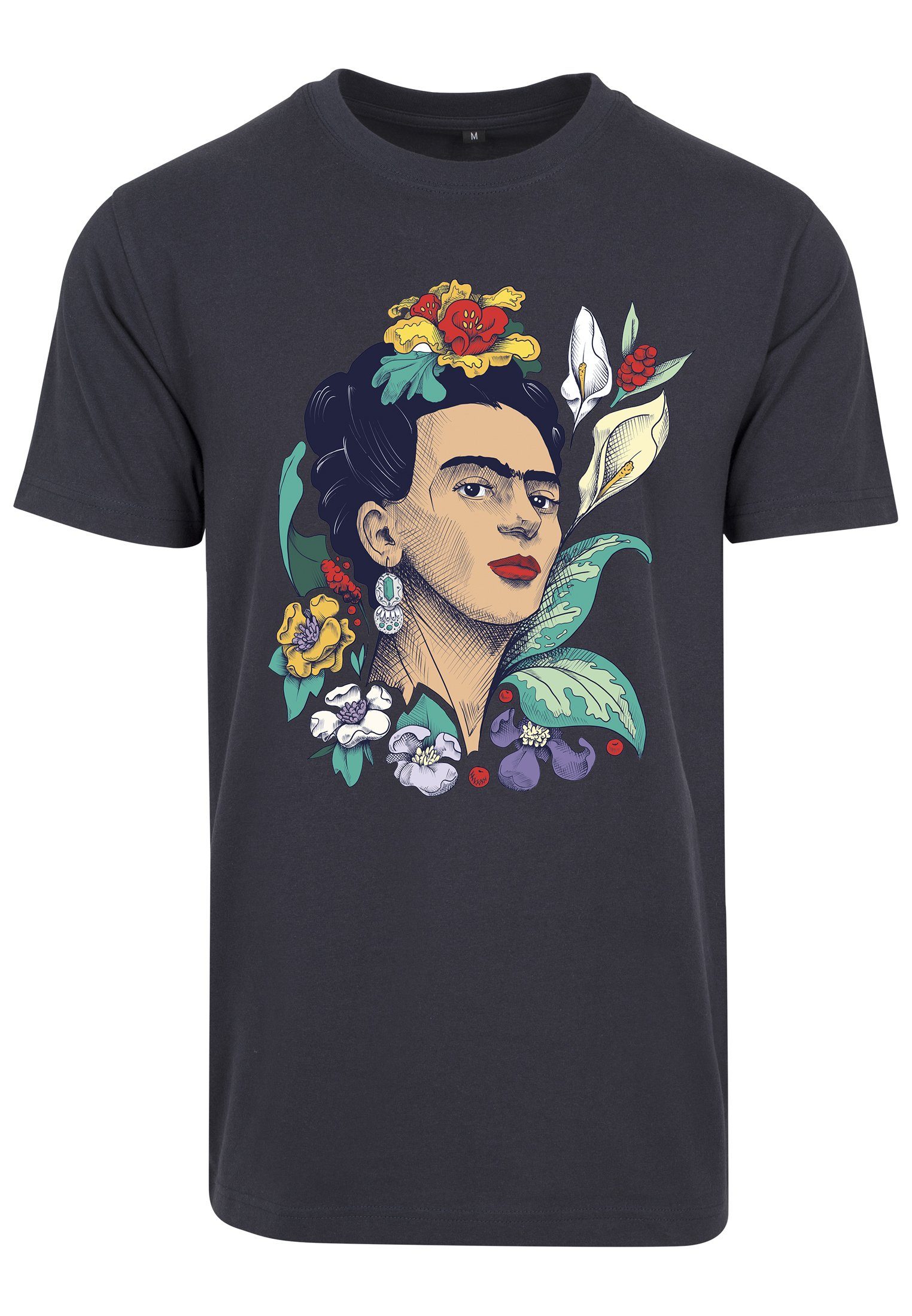 Merchcode Kurzarmshirt Damen Ladies Frida Kahlo Flower Tee (1-tlg)