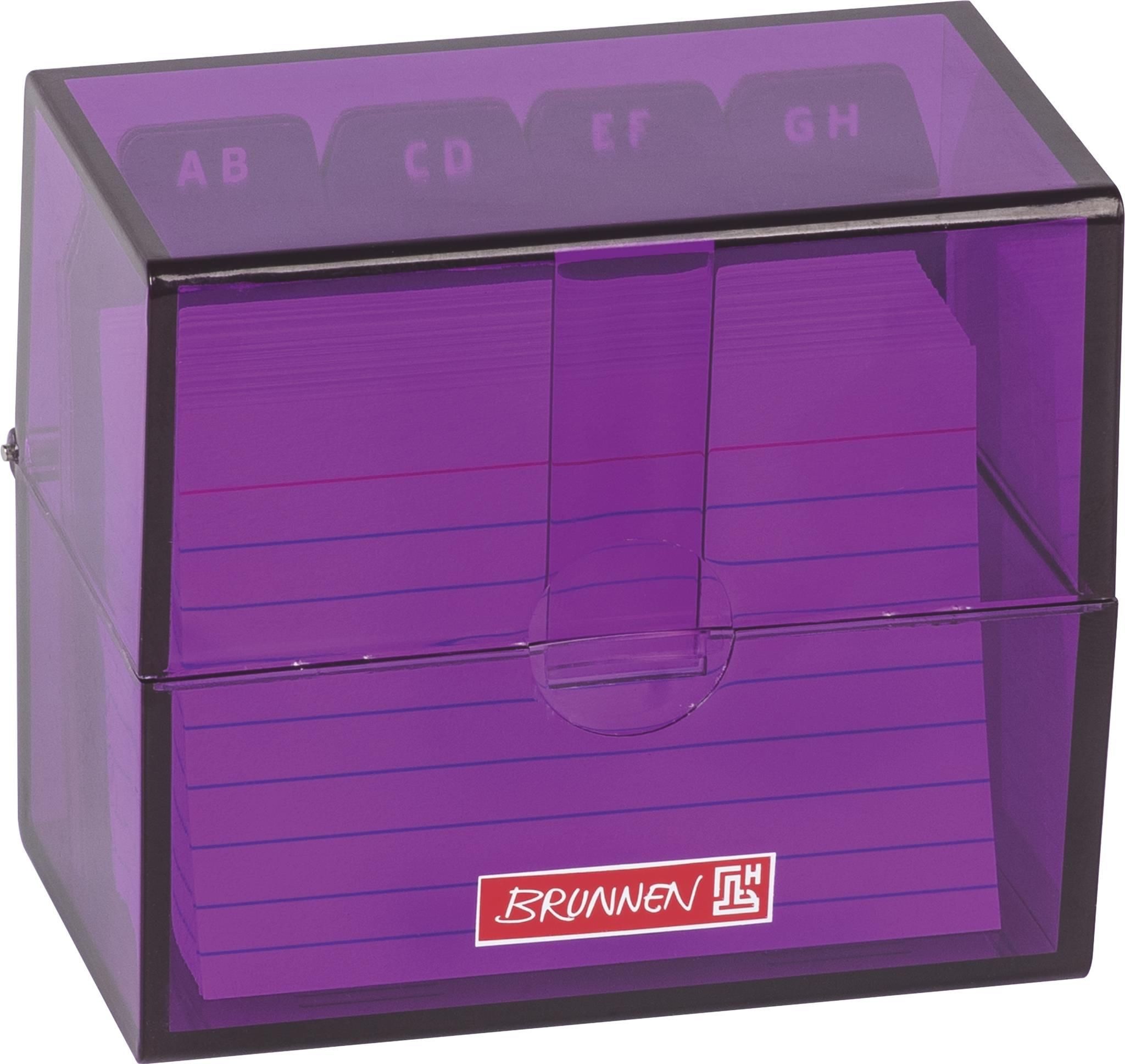 BRUNNEN Karteikasten BRUNNEN KarteiboxA8 gefüllt purple