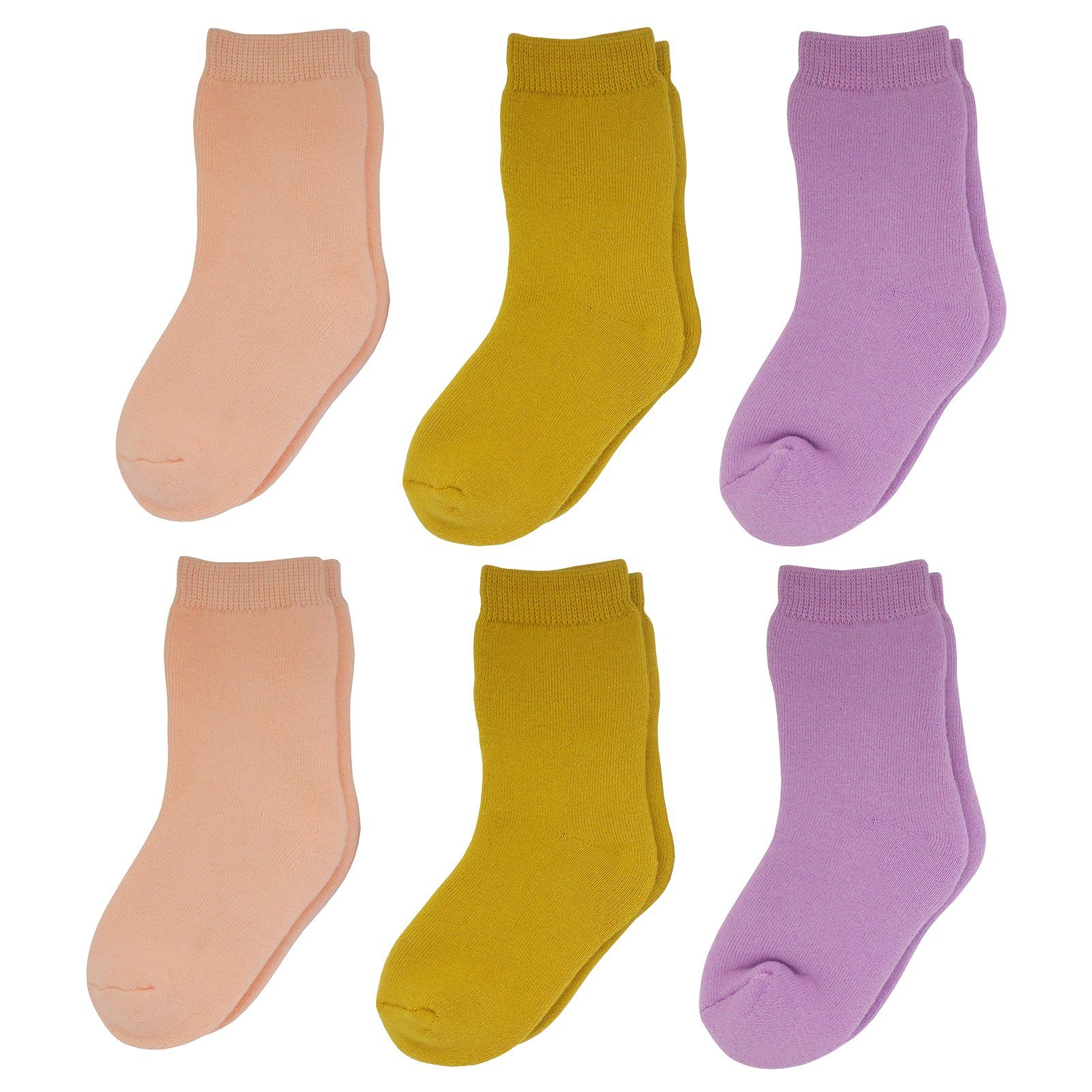 Yalion® Elastisch Socken Yalion weiche COMBI4 Kinder Kurzsocken Halbplüsch mit