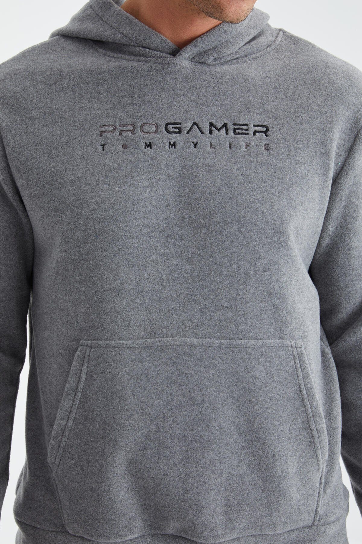 LIFE TOMMY Hoodie Kängurutasche PROGAMER grau mit