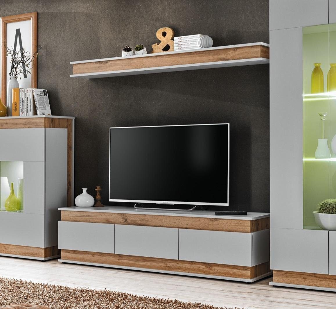 JVmoebel Wohnzimmer-Set Neu Luxus Holz Möbe Modern Design Wohnwand, (2-St., TV-Ständer/Regal), Made in Europa