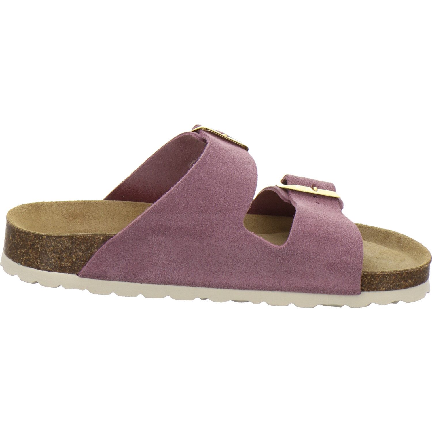 AFS-Schuhe 210065 Zweischnaller Pantolette für Damen mit Fußbett, bequeme Sandalen aus Leder