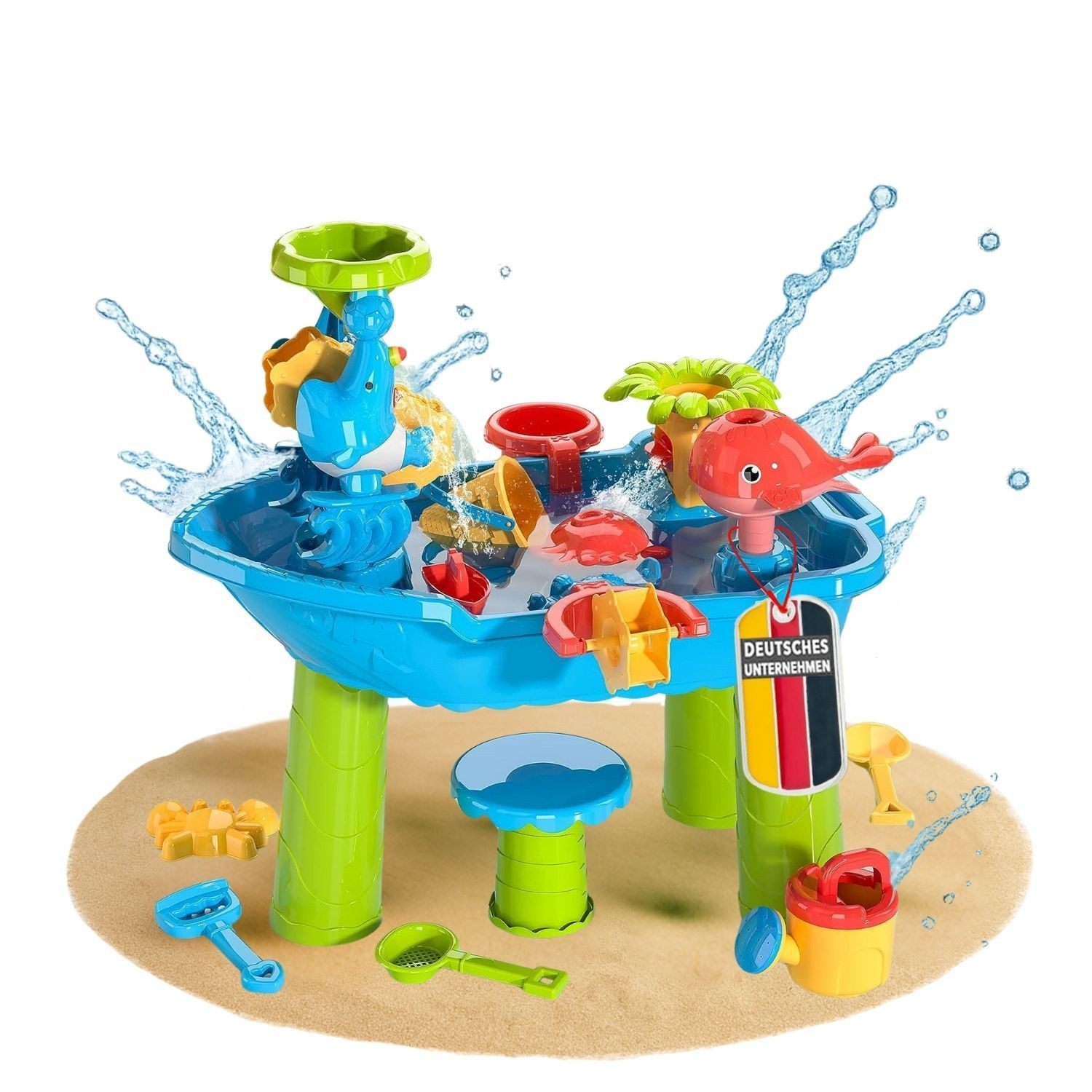 Coemo Wasserspieltisch NARIUS S, (20-tlg), Sand- und Wasserspieltisch Matschtisch inkl. Zubehör