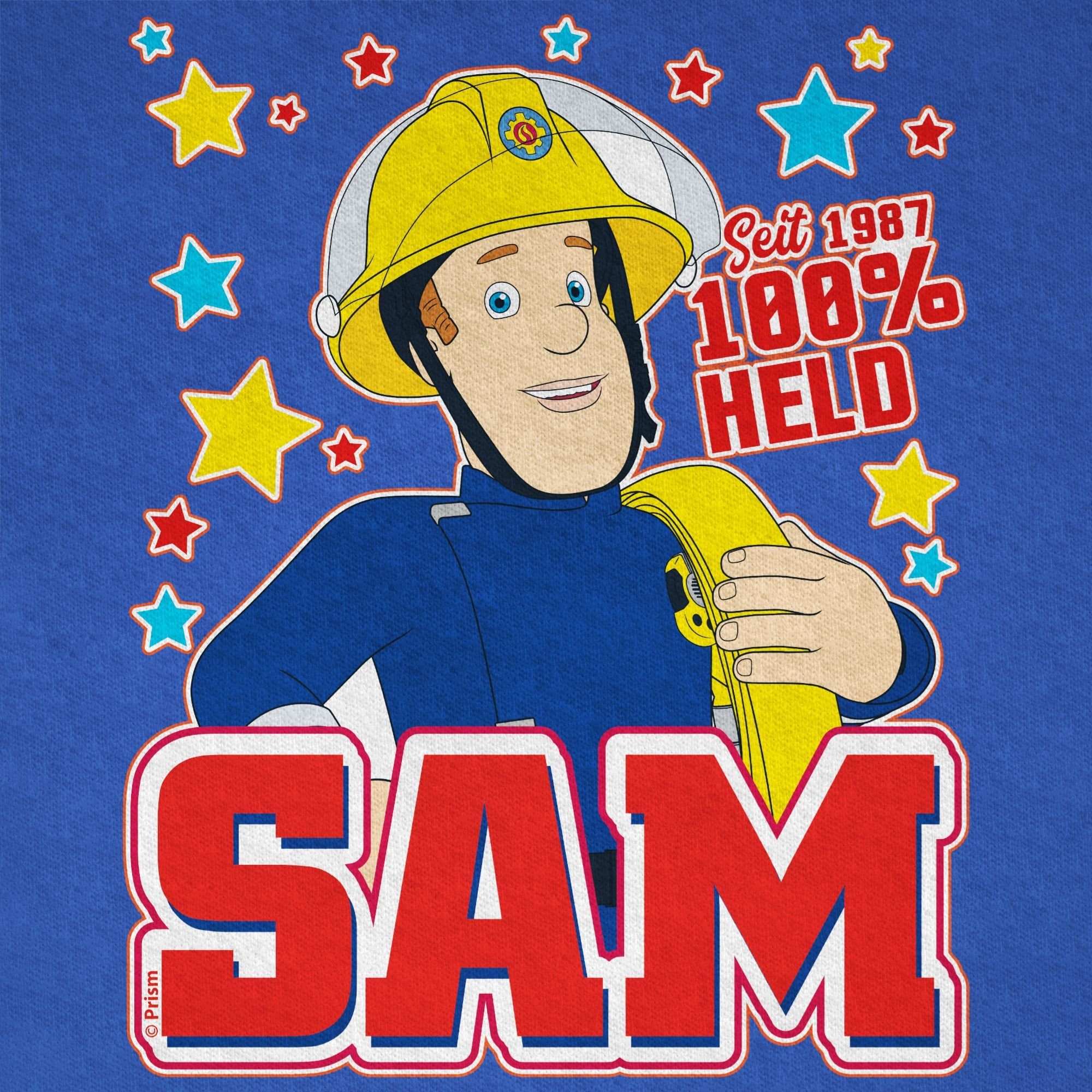 Royalblau 1987 02 Seit - Held T-Shirt Sam 100% Feuerwehrmann Sam Jungen - Shirtracer