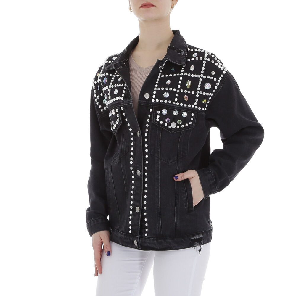 Ital-Design Jeansjacke Damen Rockabilly (86099101) Used-Look günstig online kaufen
