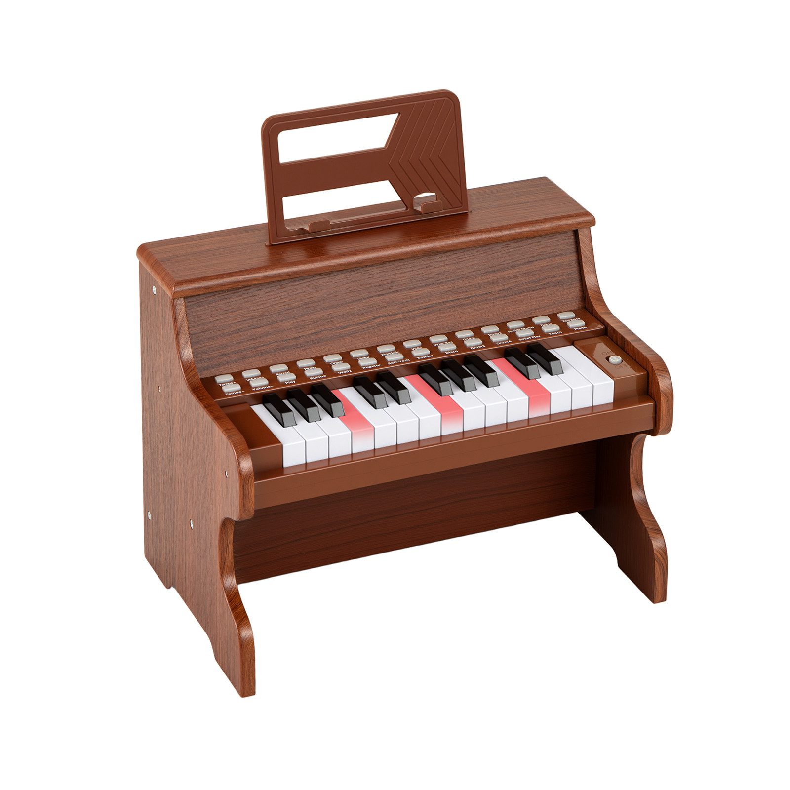 COSTWAY Spielzeug-Musikinstrument, 25 Tasten Digitalpiano Kinder, mini elektrisches Klavier