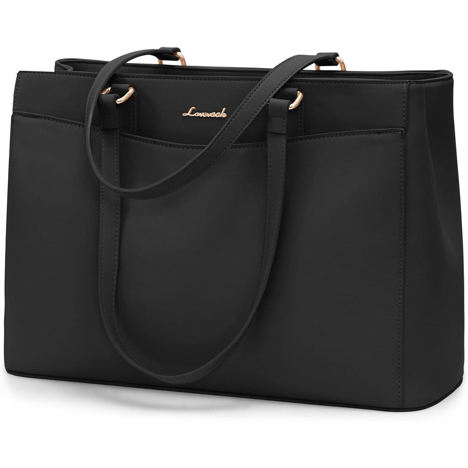 Laptoptasche Laptoptasche Damen Aktentasche Schultertasche Business Schwarz 17 Zoll