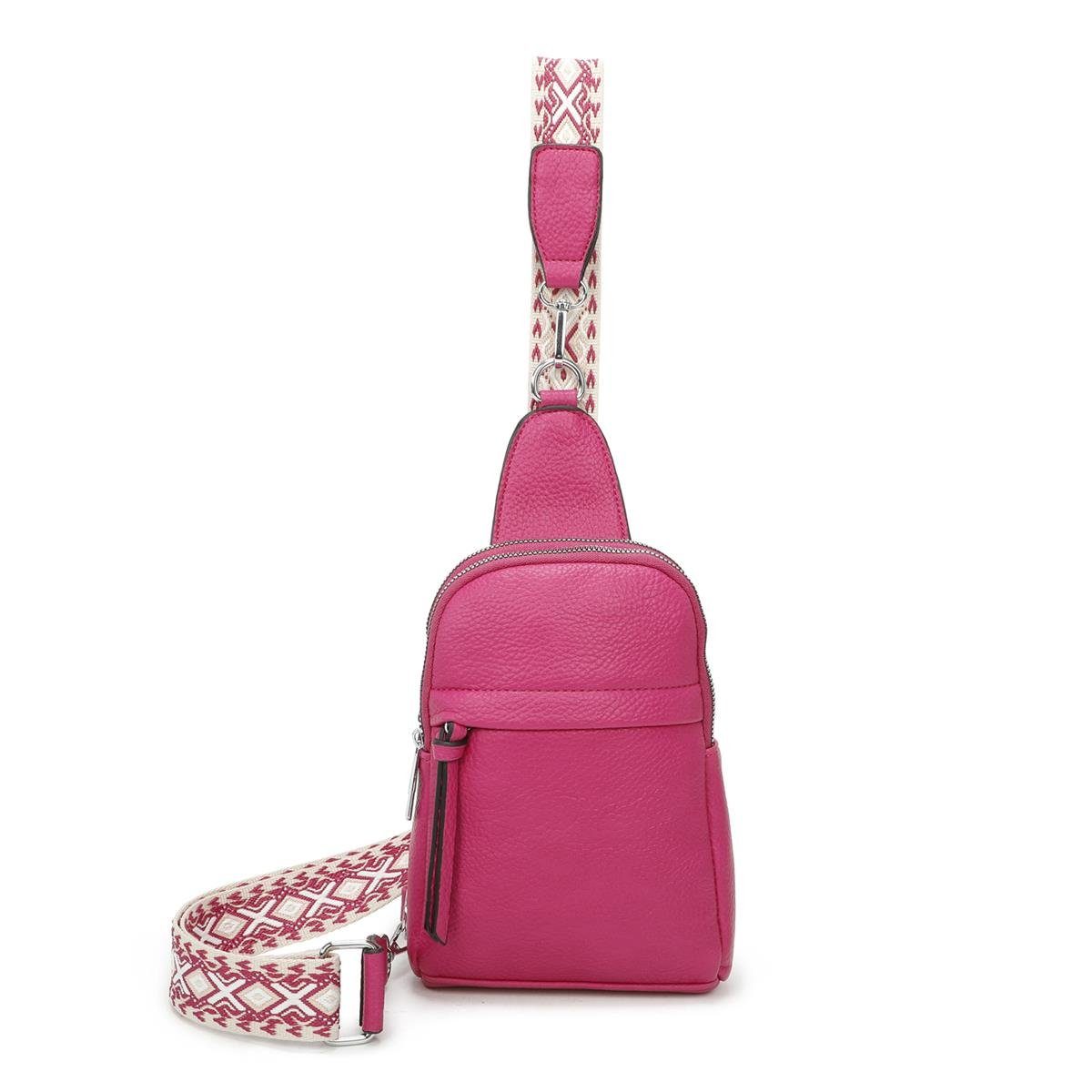 ITALYSHOP24 Schultertasche Damen Sling-Tasche Crossbody Brusttasche günstig online kaufen