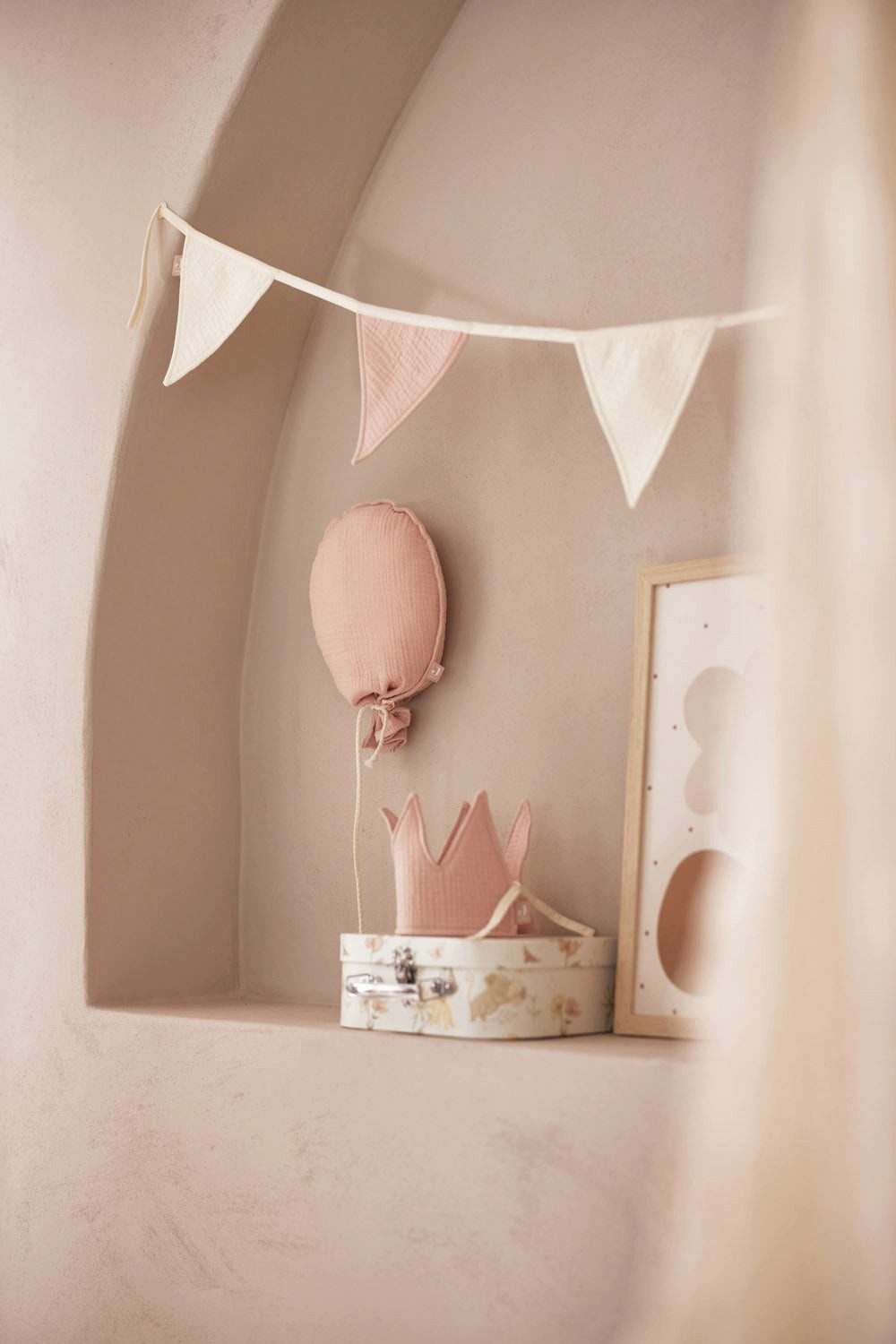 Jollein Wimpelkette Kinderzimmer Stoffwimpelkette 2m