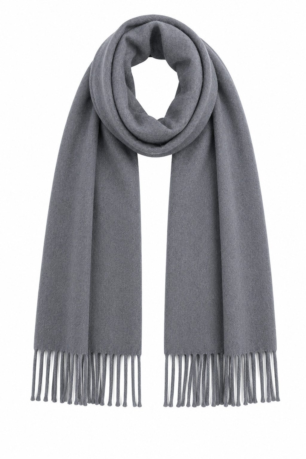 Pashmina - Fransenschal unifarben - weicher Kaschmirschal für Sie und Ihn