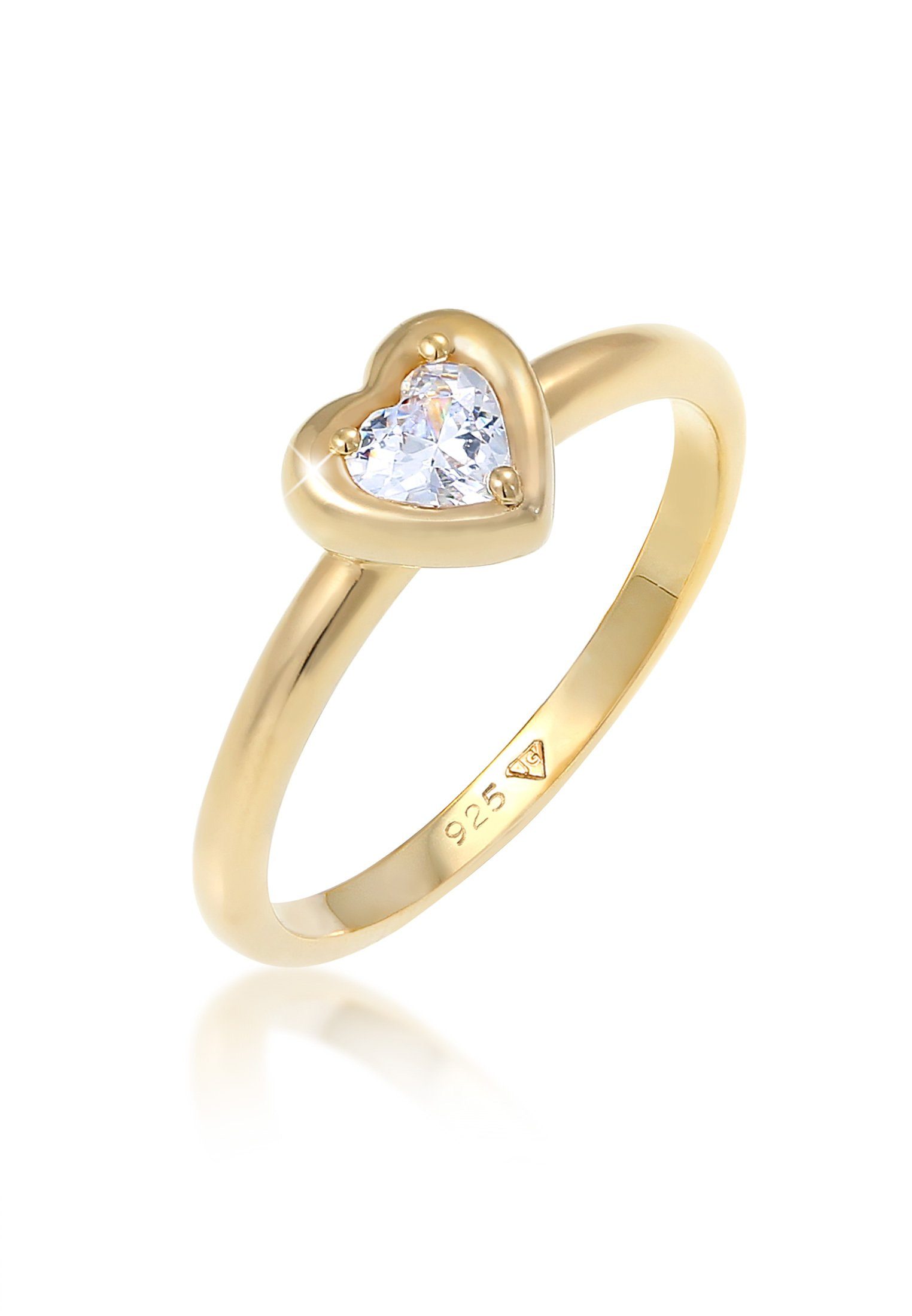 Elli Fingerring Ring Herz Zirkonia Funkelnd günstig online kaufen