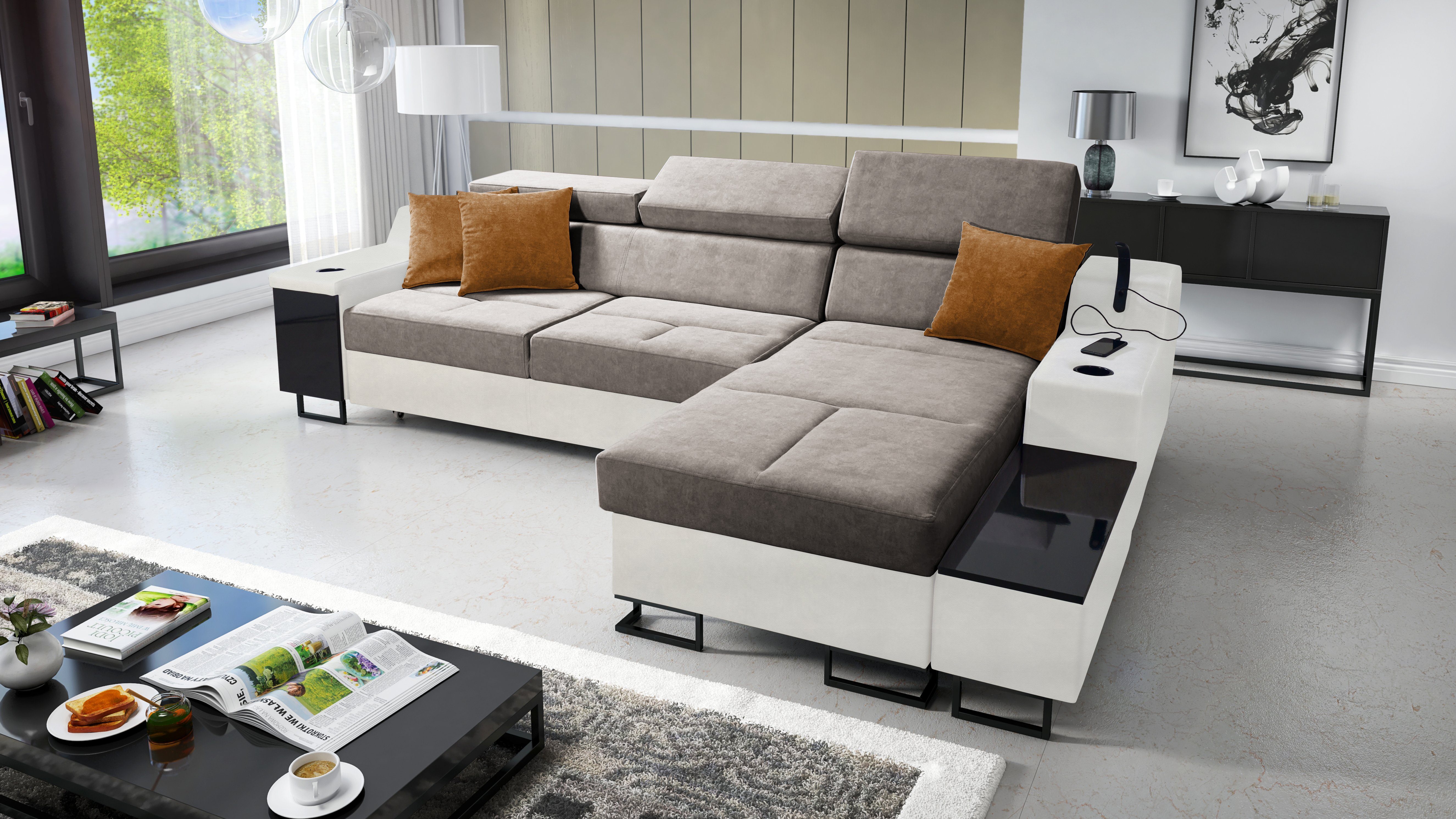 I Wohnzimmer das for Maxi: Bettkasten Best Aria & Ecksofa Home für WHISPER5+EKJI Schlaffunktion Moderne