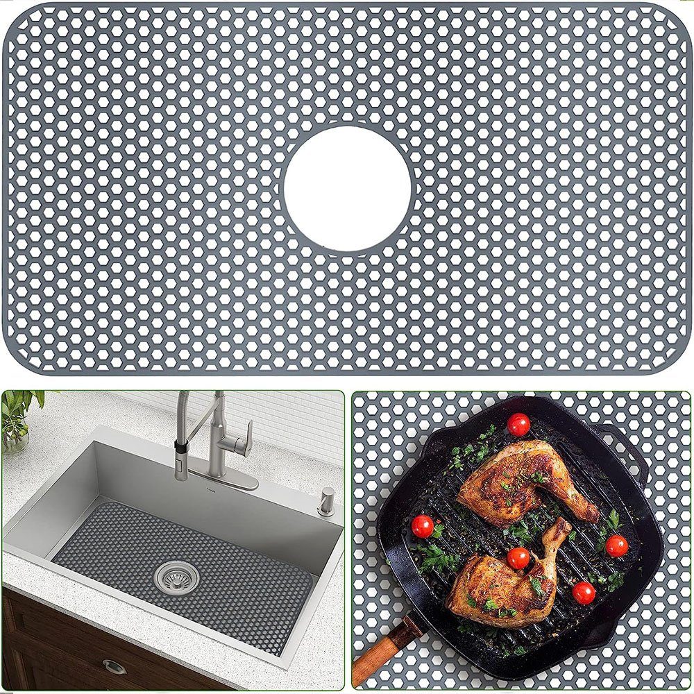 K&B Küchenorganizer-Set Silikon-Spülbeckenmatte – Küchenspülbeckenmatte 26 x 14 Zoll