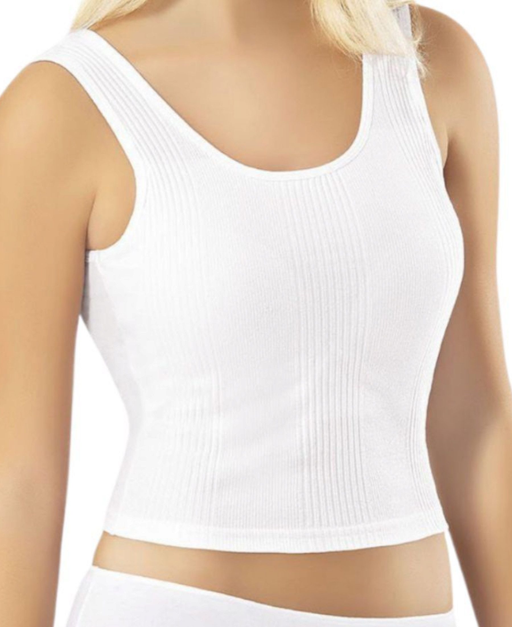 fashionshowcase Crop-Top Damen Ripptop aus Baumwolle, ärmellos, figurbetont günstig online kaufen