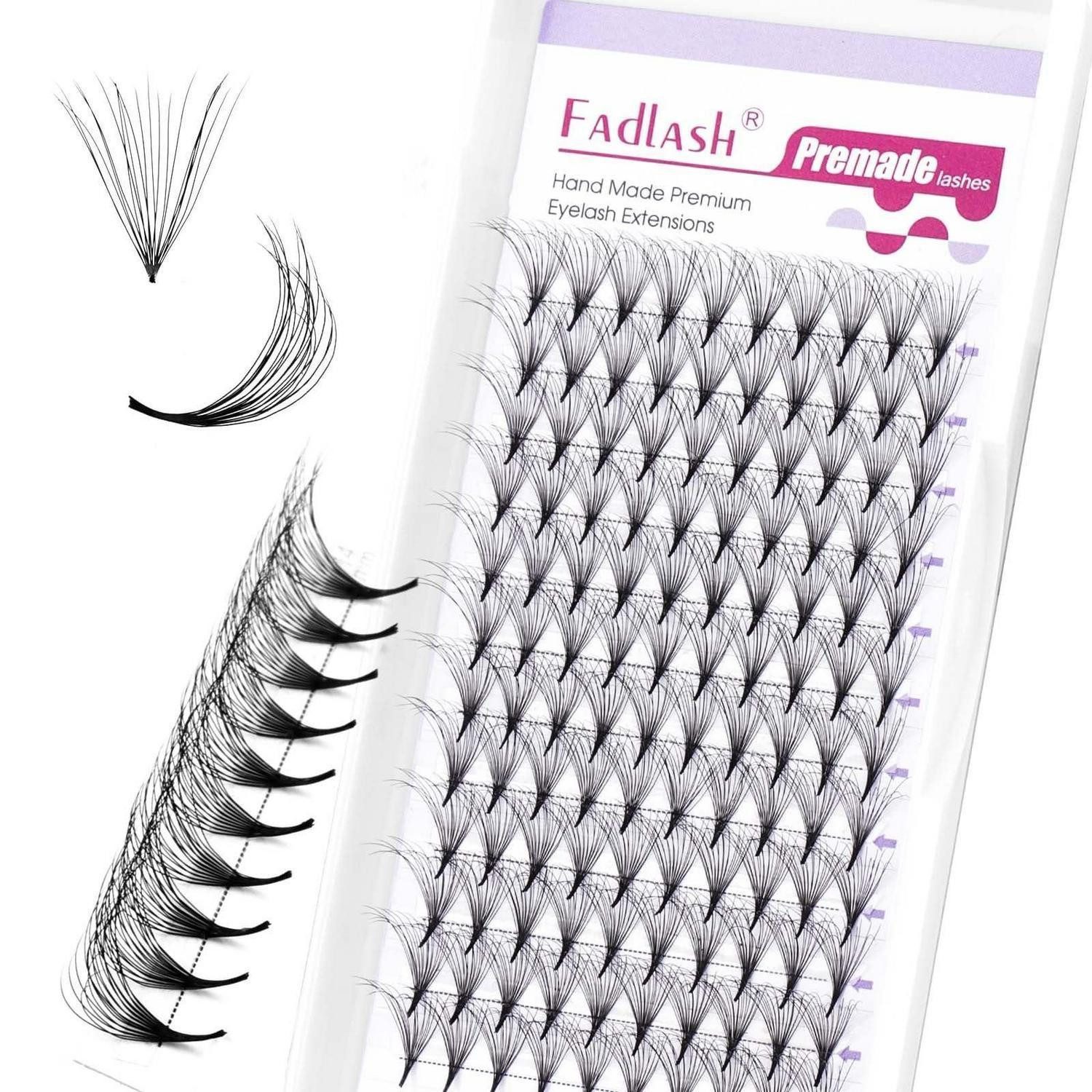 LuxusKollektion Einzelwimpern Wimpernverlängerung 10D 0.07mm D Curl 10mm Schwarz