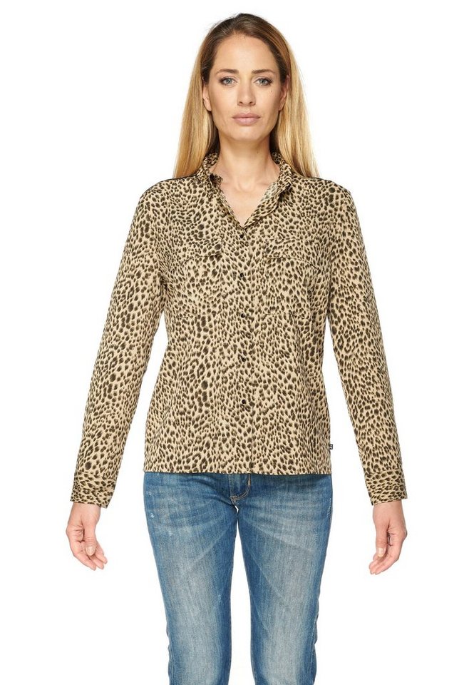 Le Temps Des Cerises Klassische Bluse PANTER mit angesagtem Leopardenmuster