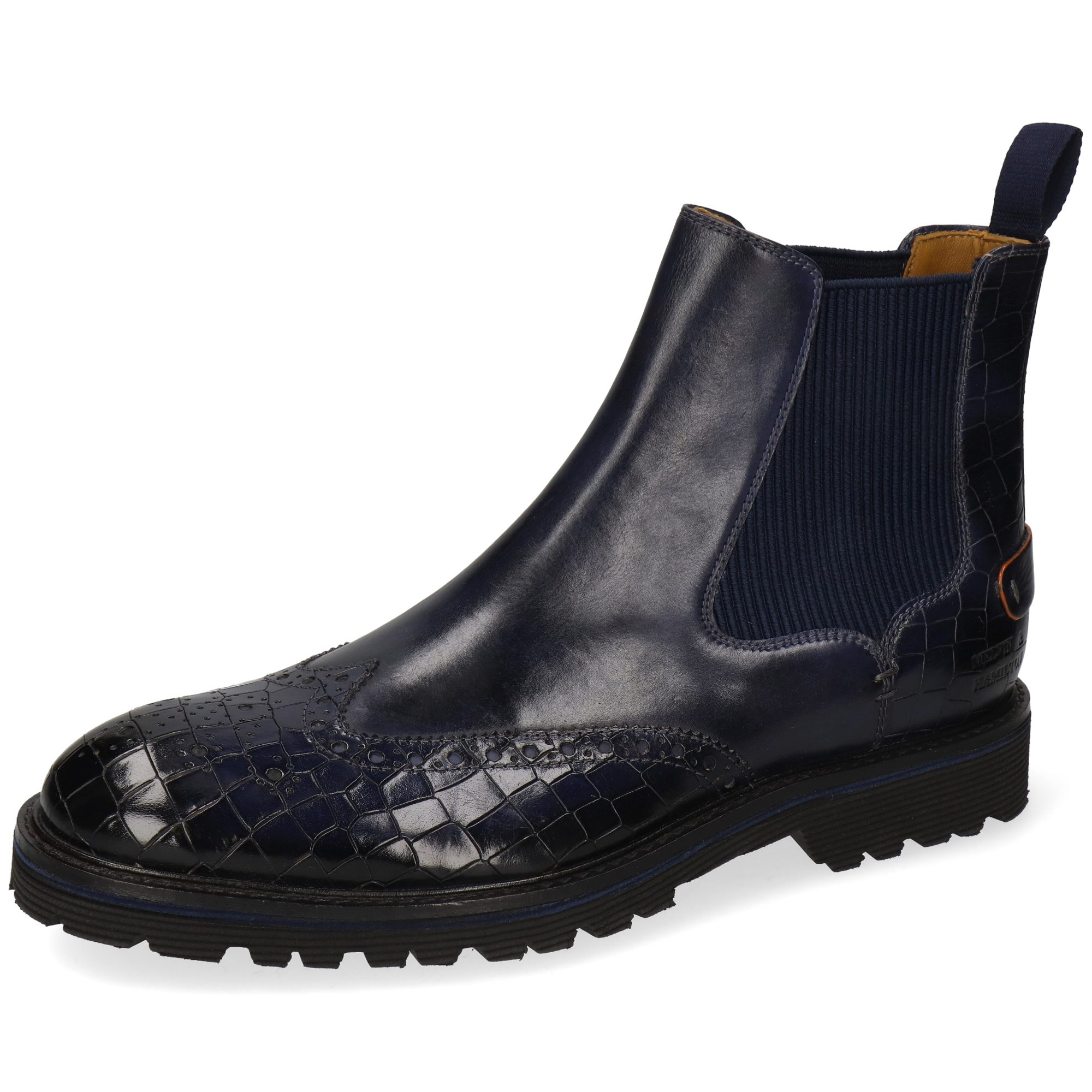 Melvin & Hamilton Trevor 53 Leder-Chelsea Boots für Herren Stiefelette Flache Absätze, Echtes Leder, Vegetabile Gerbung