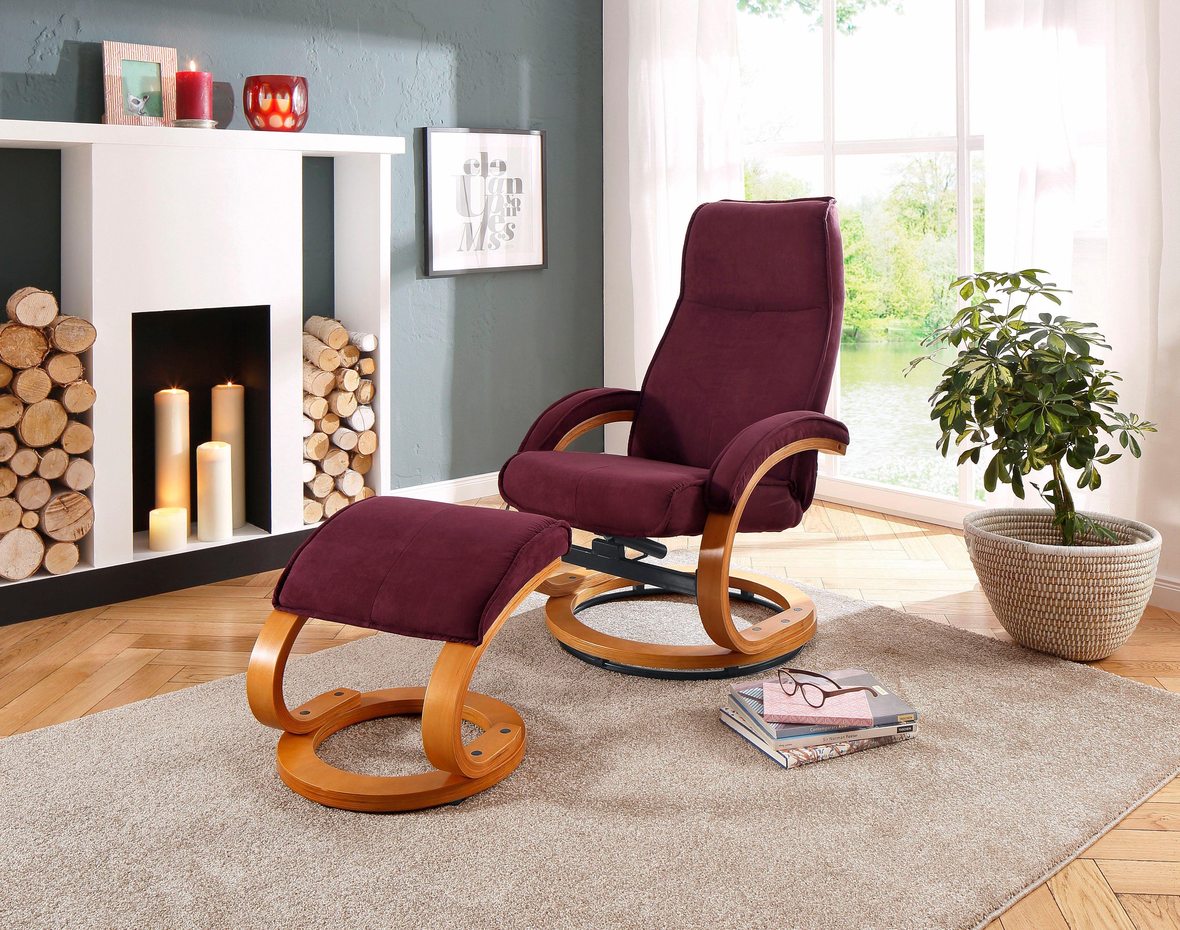 OTTO home Relaxsessel mit Hocker PARIS Microfaser - OTTO. Verlässliche Qualität. (Set, 2-St., bestehend aus Sessel und Hocker), Relaxfunktion, Dreh- und Kippfunktion, Unser Dauertiefpreis