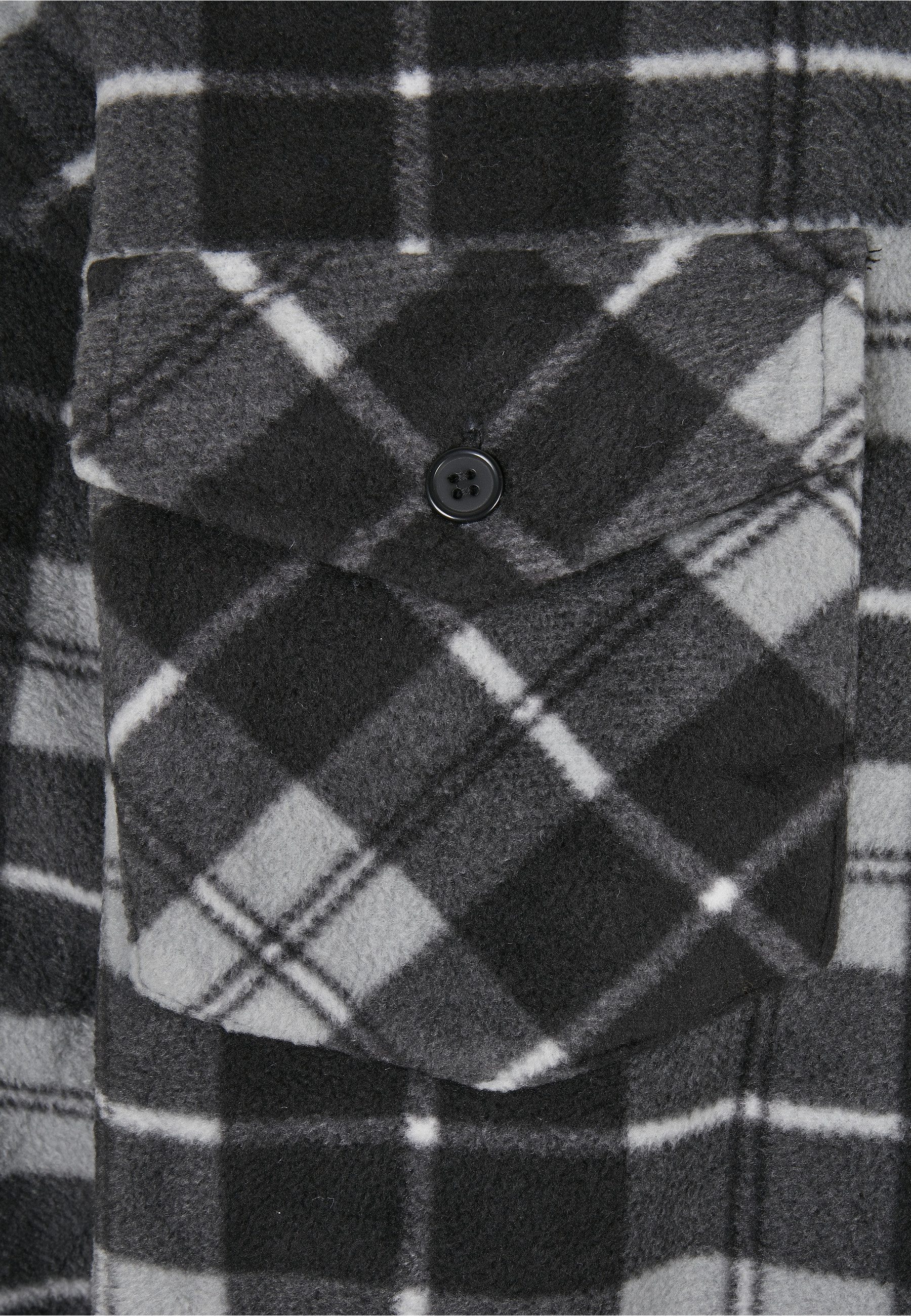 URBAN CLASSICS Langmantel Urban Classics Herren Plaid Teddy Lined Shirt Jacket