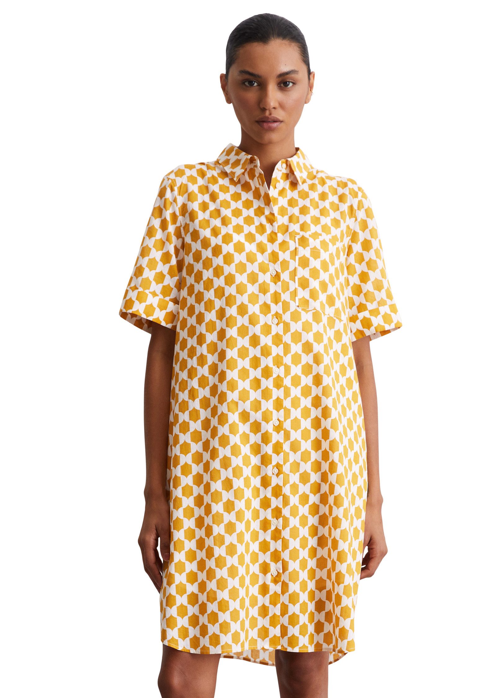 Marc O'Polo Hemdblusenkleid aus leichtem Baumwoll-Voile günstig online kaufen