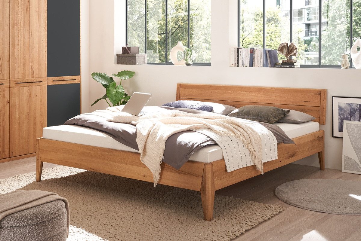 Main Möbel Massivholzbett 180x200cm 'Ancona' Wildeiche massiv geölt