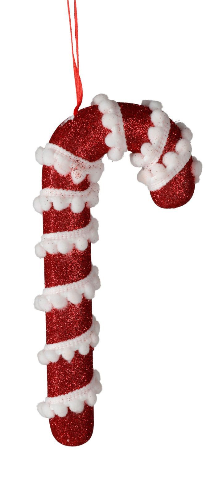 BURI Christbaumschmuck Deko Zuckerstange 17cm Weihnachtsdeko Baumschmuck Baumanhänger Glitzer