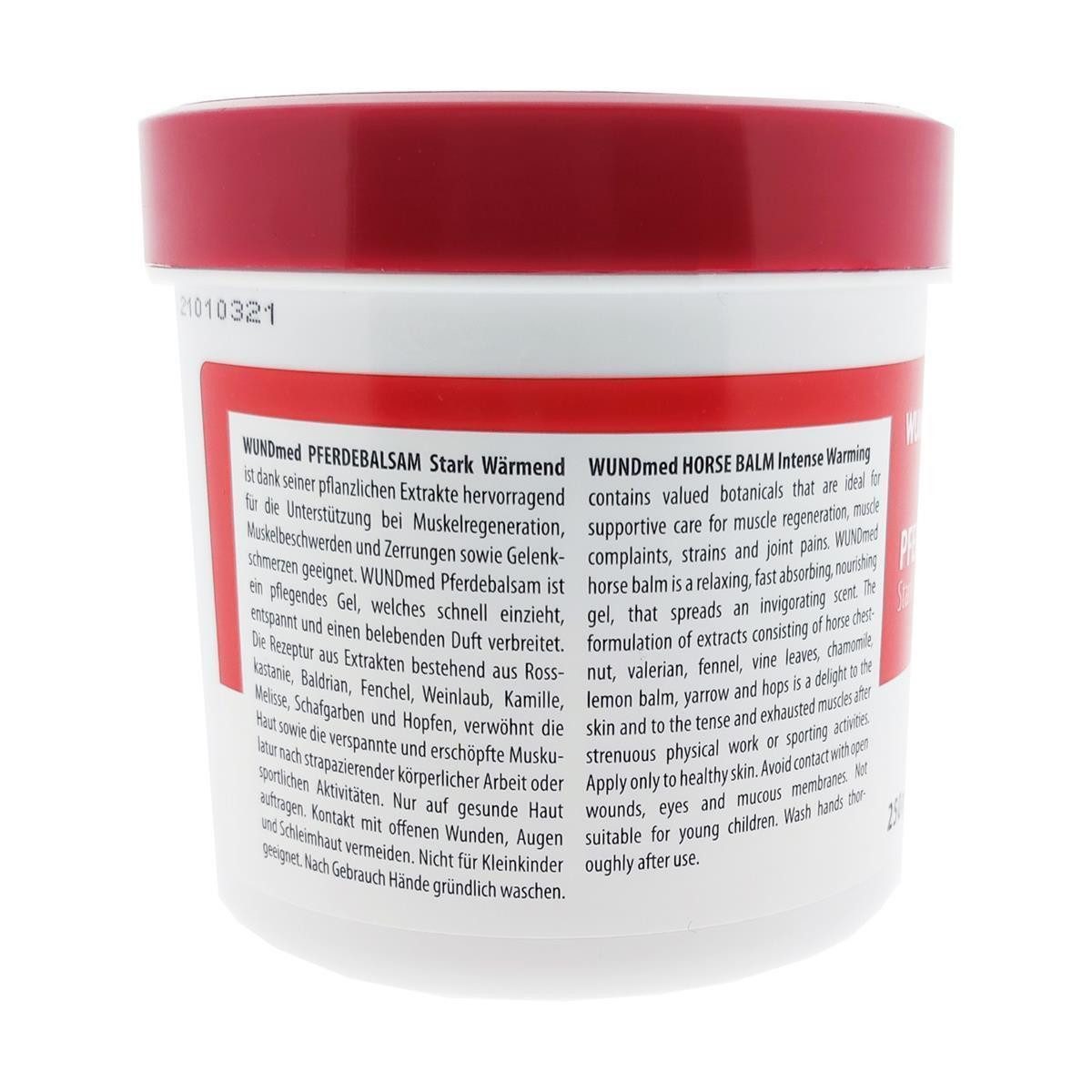 Wundmed Körperbalsam Wärmender Pferdebalsam 250ml Salbe 1 Stück Dose, 1-tlg., Zieht schnell ein, entspannt