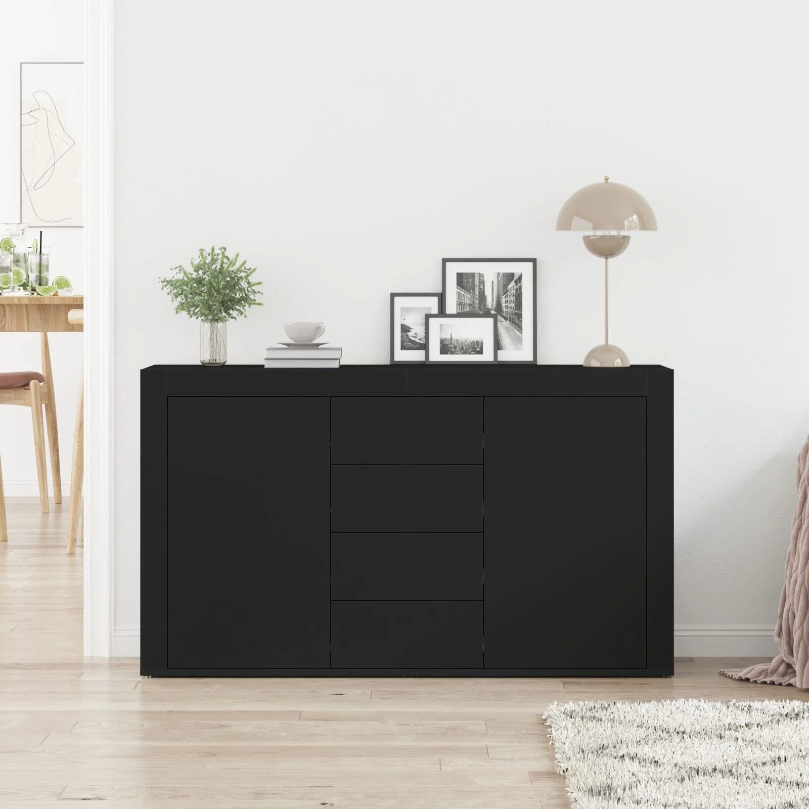 Nettlife Sideboard Weiß Holz 120 x günstig online kaufen