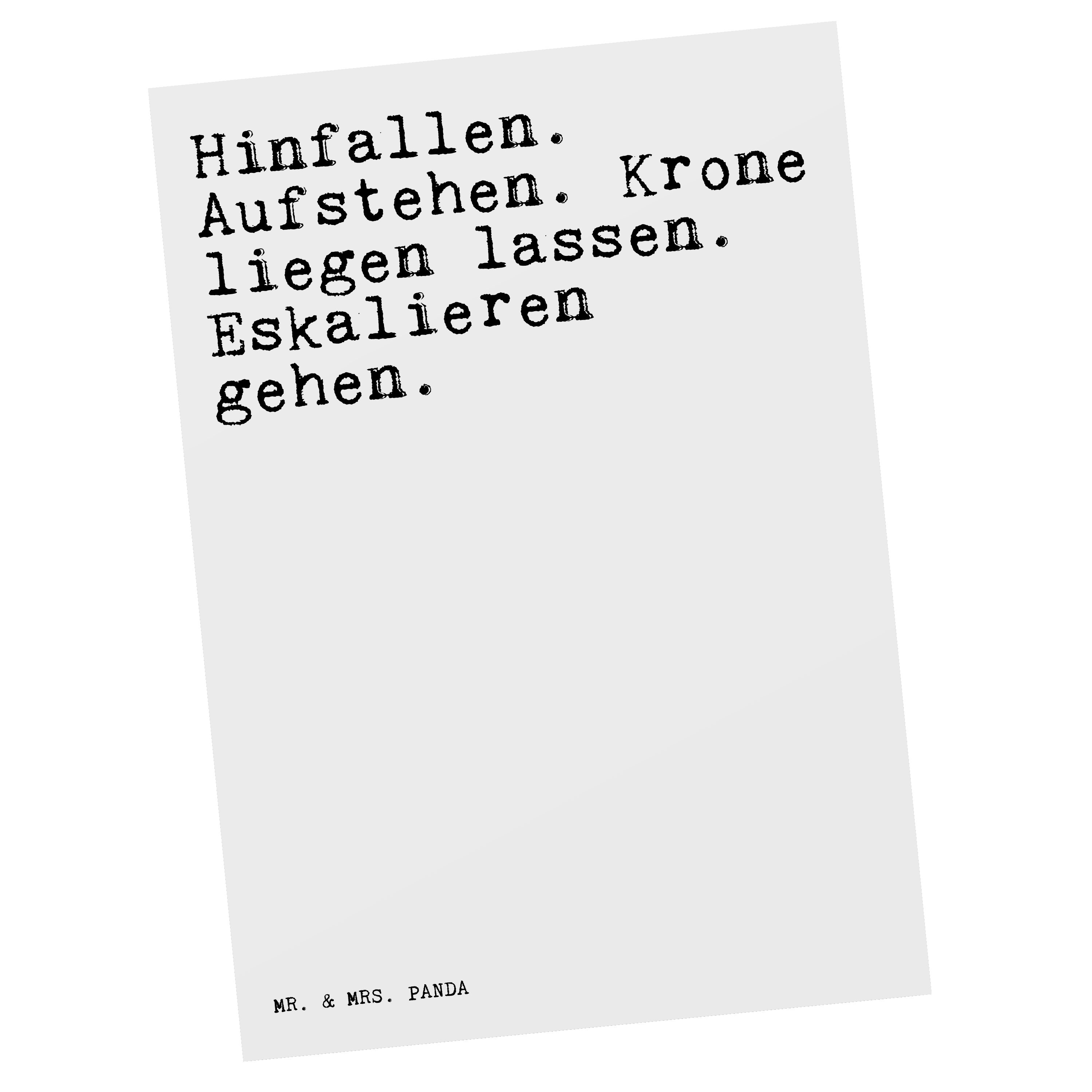 Freund & Panda Weiß Aufstehen. Postkarte beste Mr. Hinfallen. Krone Geschenk, liegen... - Mrs. -