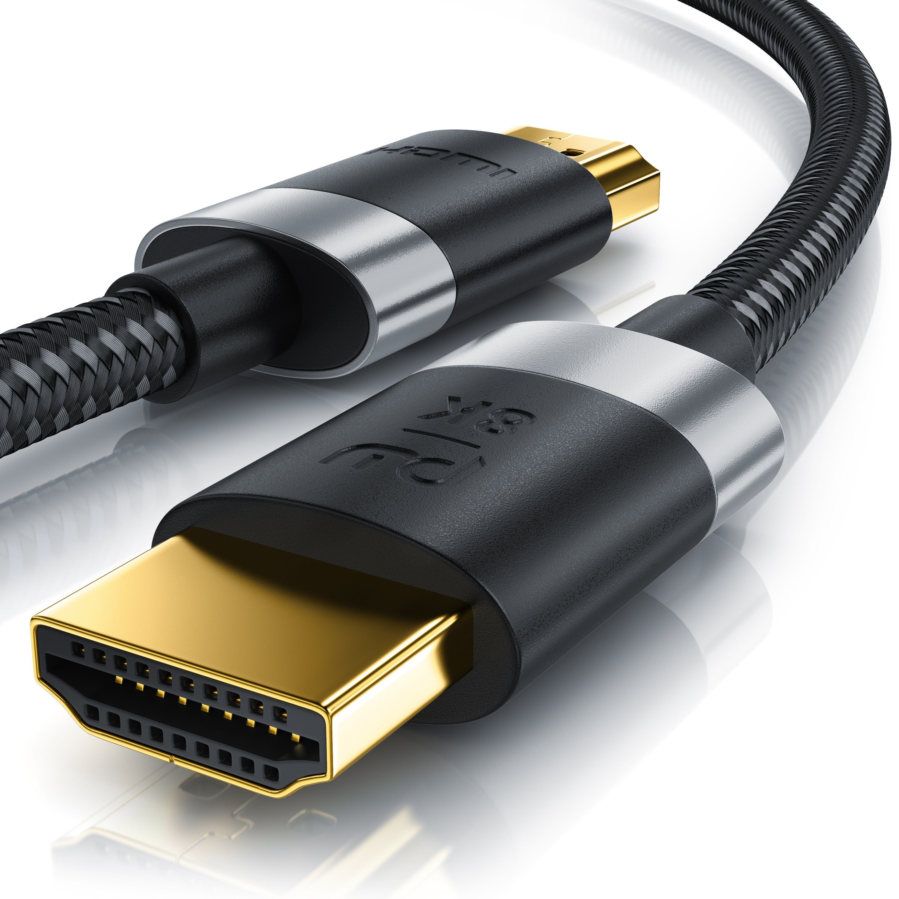 Primewire 8K @ 120Hz / 4K @ 240Hz DSC, Ultra High Speed, Nylonummantelung, 5m HDMI-Kabel, 2.1, HDMI Typ A (500 cm), 48 Gbit/s Bandbreite, eARC, CEC, HDCP, für Gaming, Streaming, Heimkino