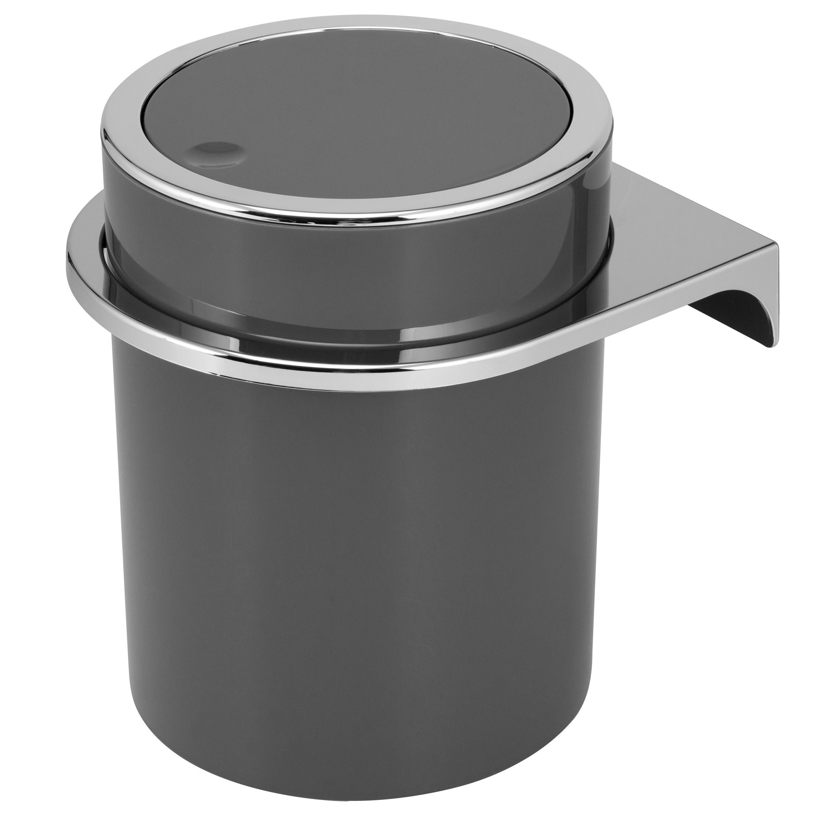 bremermann Kosmetikeimer SAVONA inkl. Wandhalterung 5,5 Liter, rund grau