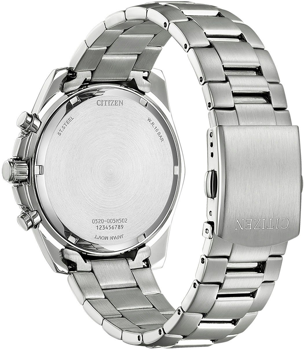 Citizen Chronograph AN8200-50A, Armbanduhr, Quarzuhr, Herrenuhr, Edelstahlarmband