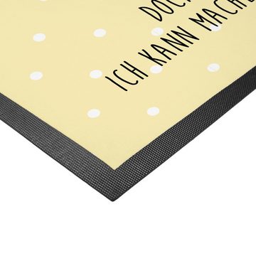 Fußmatte 40 x 60 cm Hamster Hut - Gelb Pastell - Geschenk, Fußabtreter, Schmut, Mr. & Mrs. Panda, Höhe: 0.3 mm, Elegantes Design