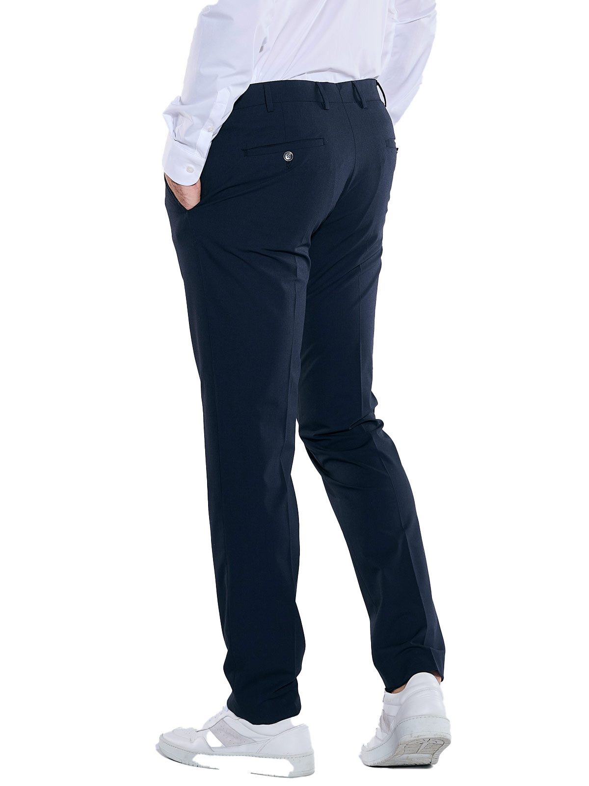 emilio adani Anzughose Herren Anzug-Hose slim fit, Indigoblau