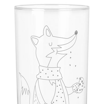 Mr. & Mrs. Panda Glas 200 ml Fuchs Keks - Transparent - Geschenk, Plätzchen, frieren, Trink, Premium Glas, Magische Gravuren