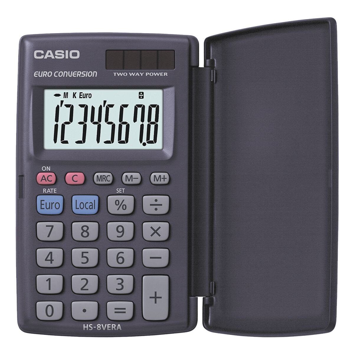 CASIO mit HS-8VERA, Taschenrechner Schutzklappe